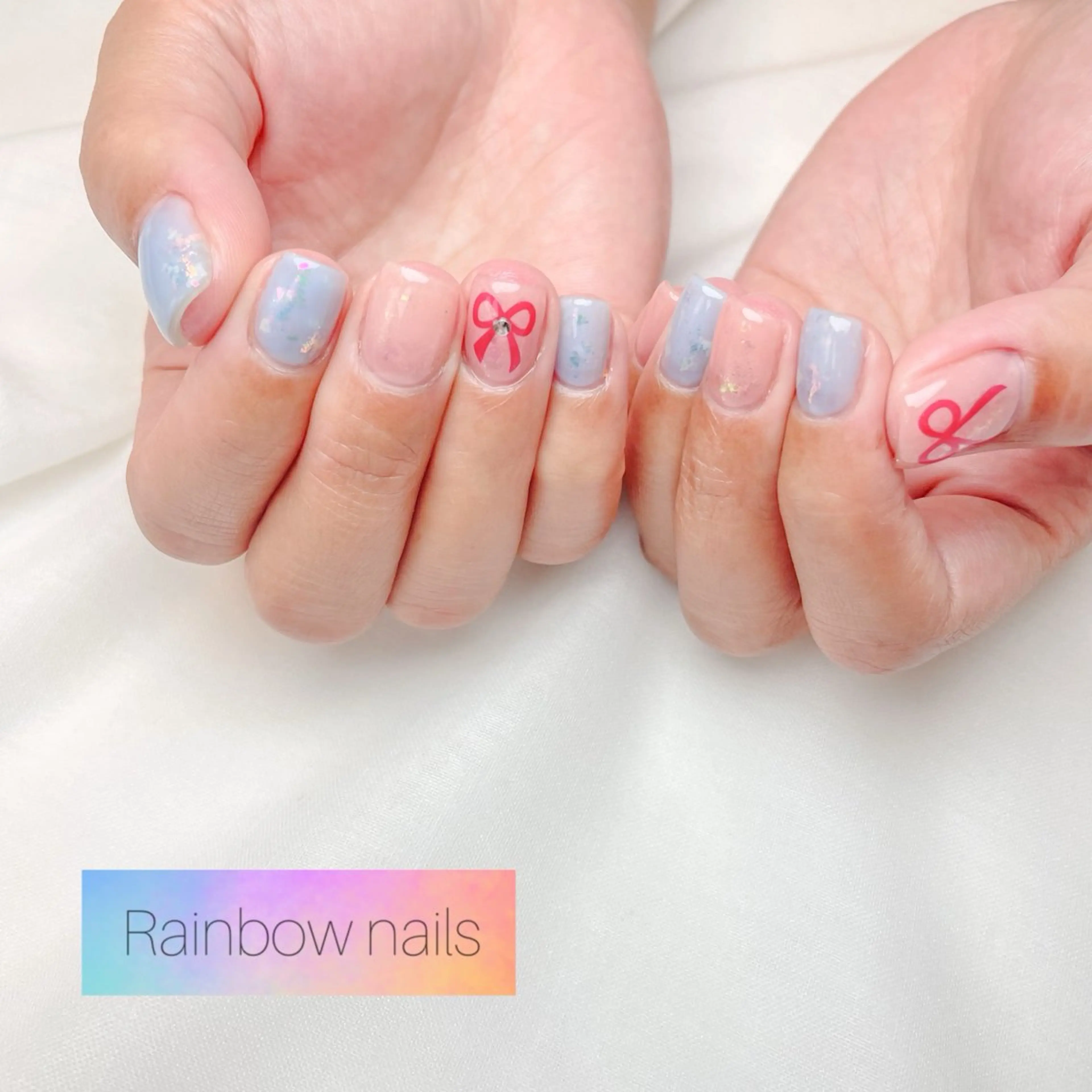 ネイル Rainbow nailsくろちゃんのネイルデザイン