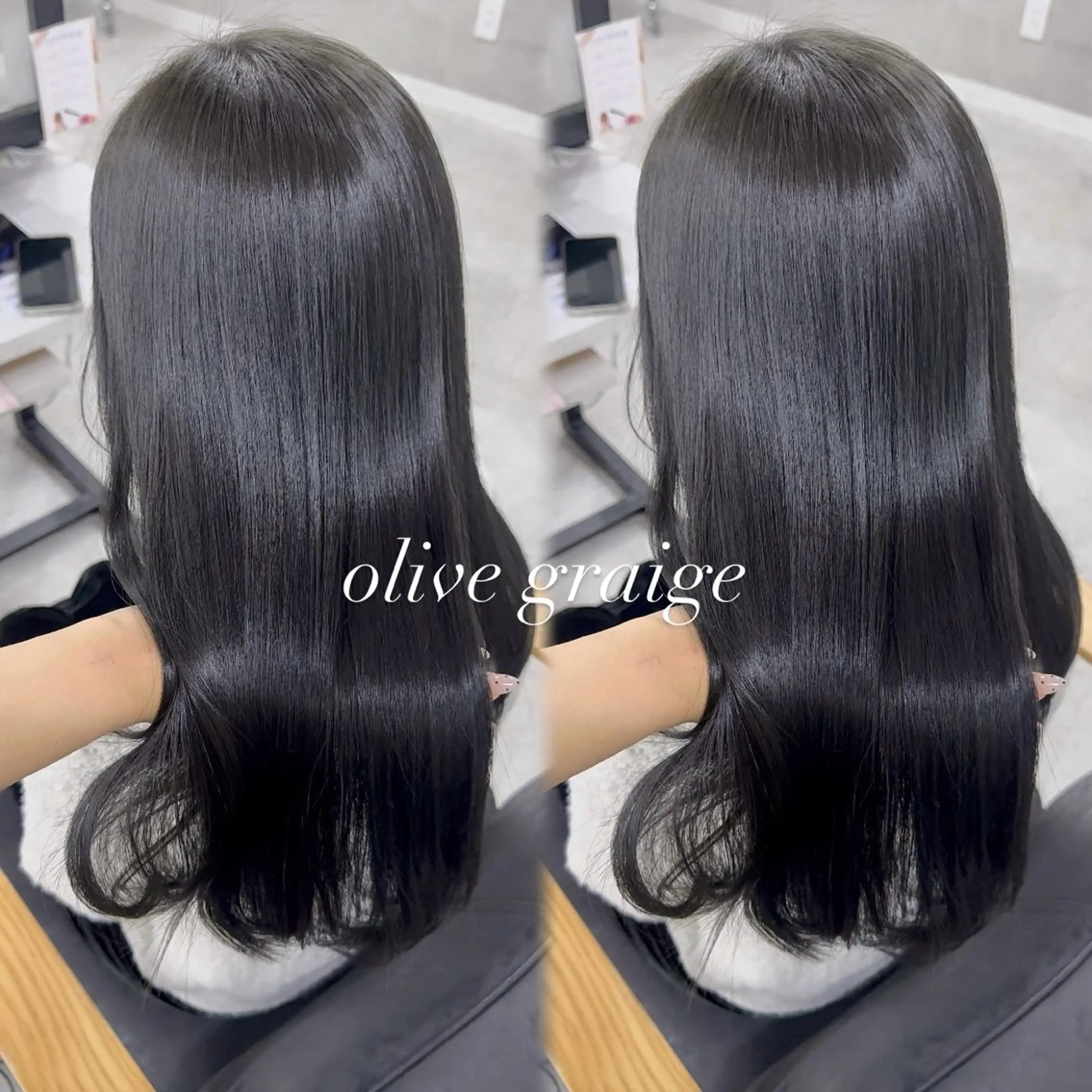 ロング カラー アッシュ アッシュブラウン ベージュカラー 黒髪 ブリーチ カット ヘアカラー トリートメント 赤み無し柔らかカラー 【梅田】madokaのヘアスタイル