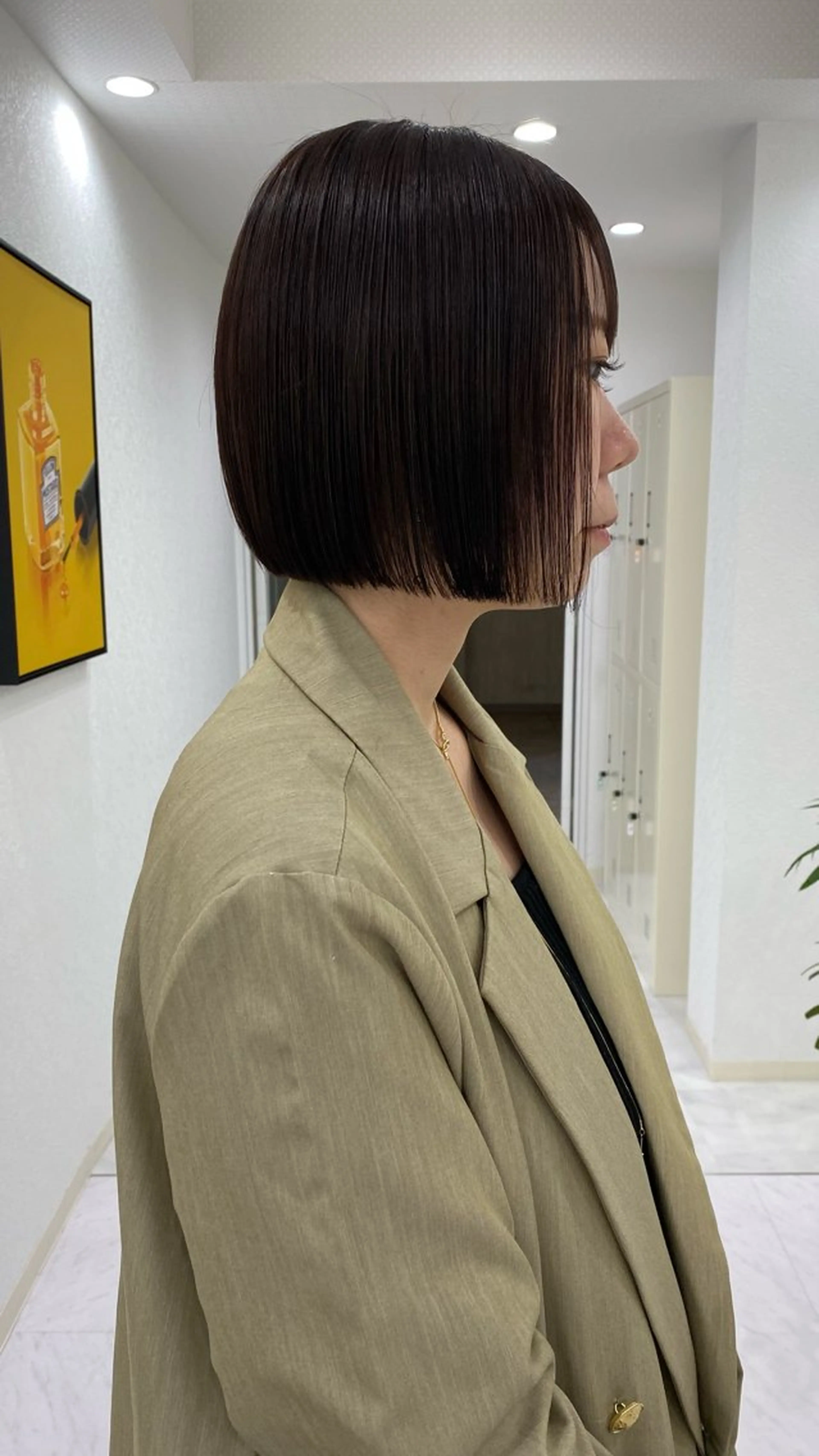 ショート カラー 縮毛矯正 RURI韓国ボブ 🇰🇷タッセルボブのヘアスタイル