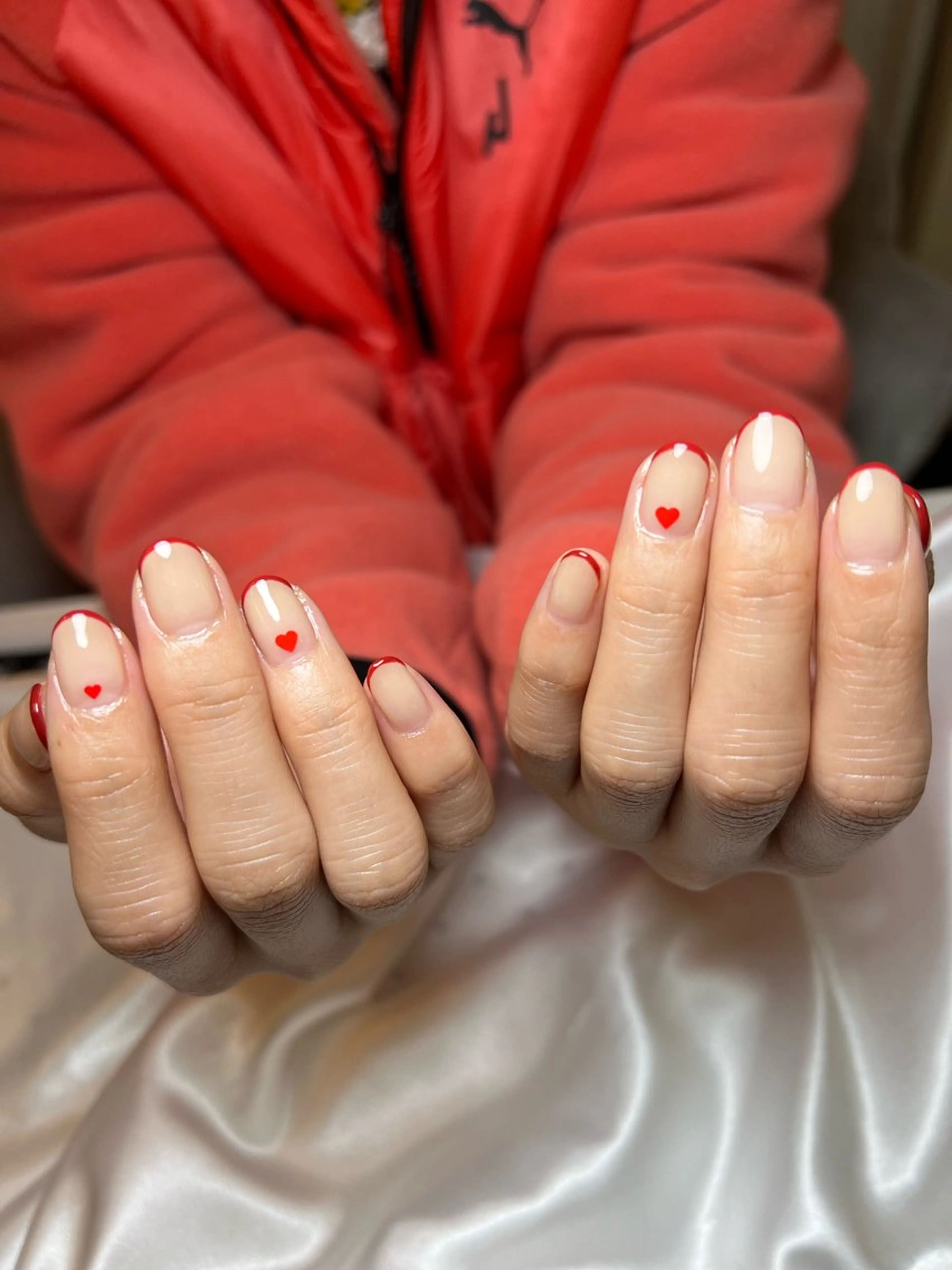 ネイル 赤色 シンプルネイル ハンドネイル Nail Salon&School REPLENDA所属・REPLENDA/ azusa(石井梓)のネイルデザイン