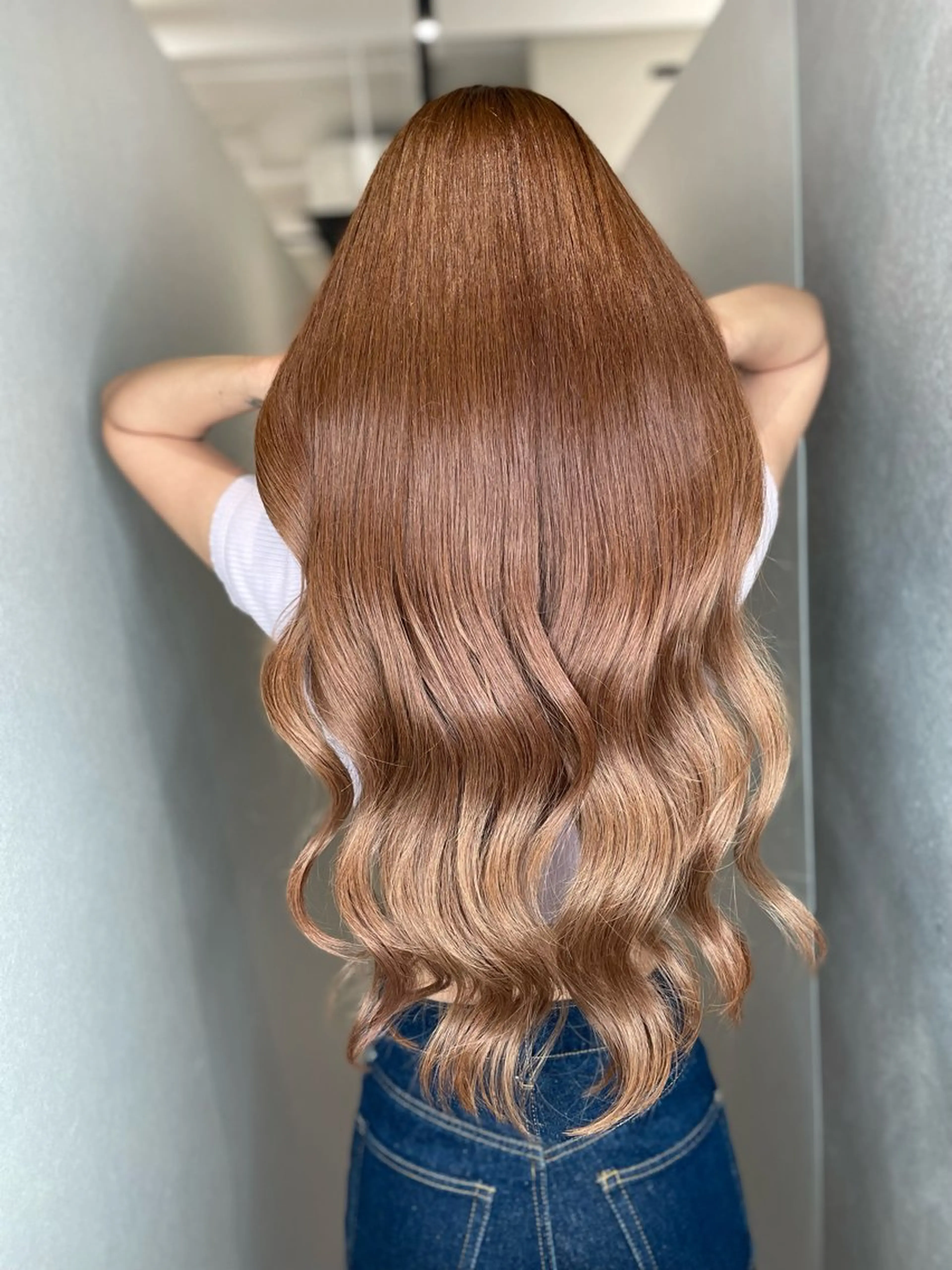 ロング カラー ブリーチ 透明感カラー デート BOOTH share saron所属・今井 勝也のヘアスタイル