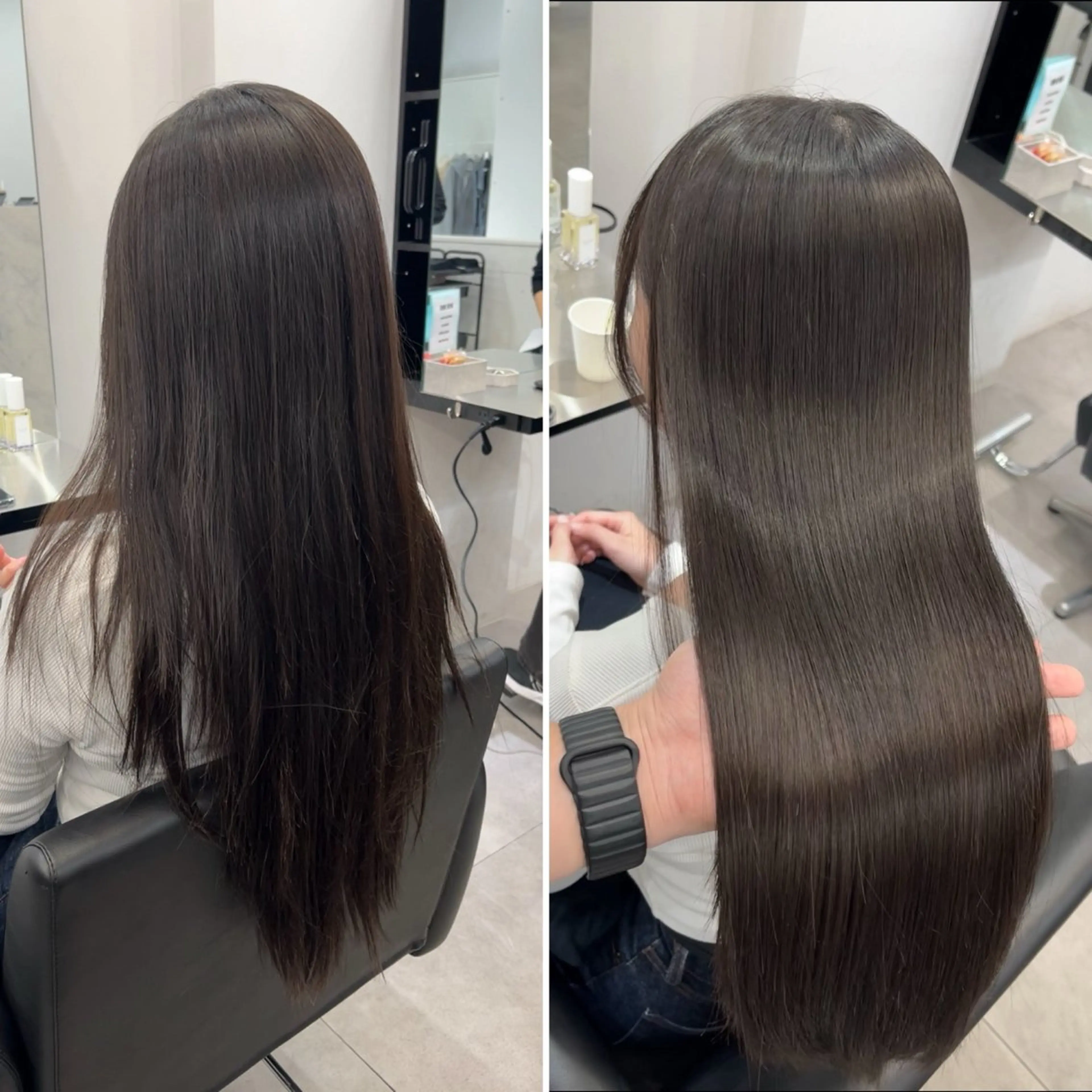 ロング カット ヘアカラー 縮毛矯正 【髪質改善】縮毛矯正 /core梅田/西尾のヘアスタイル