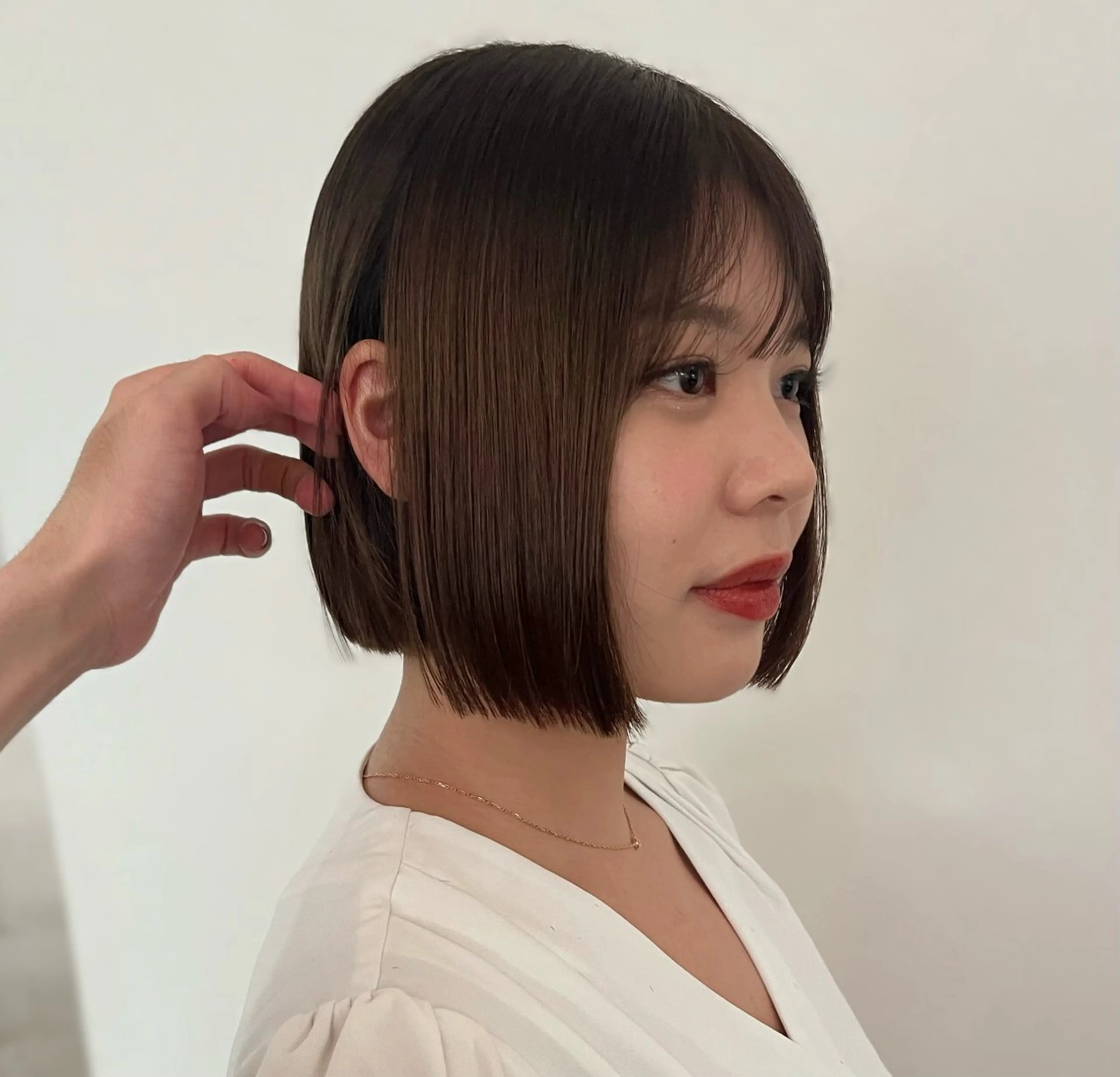 ミディアム ボブ カット 透け感hair/ ボブ/大世のヘアスタイル
