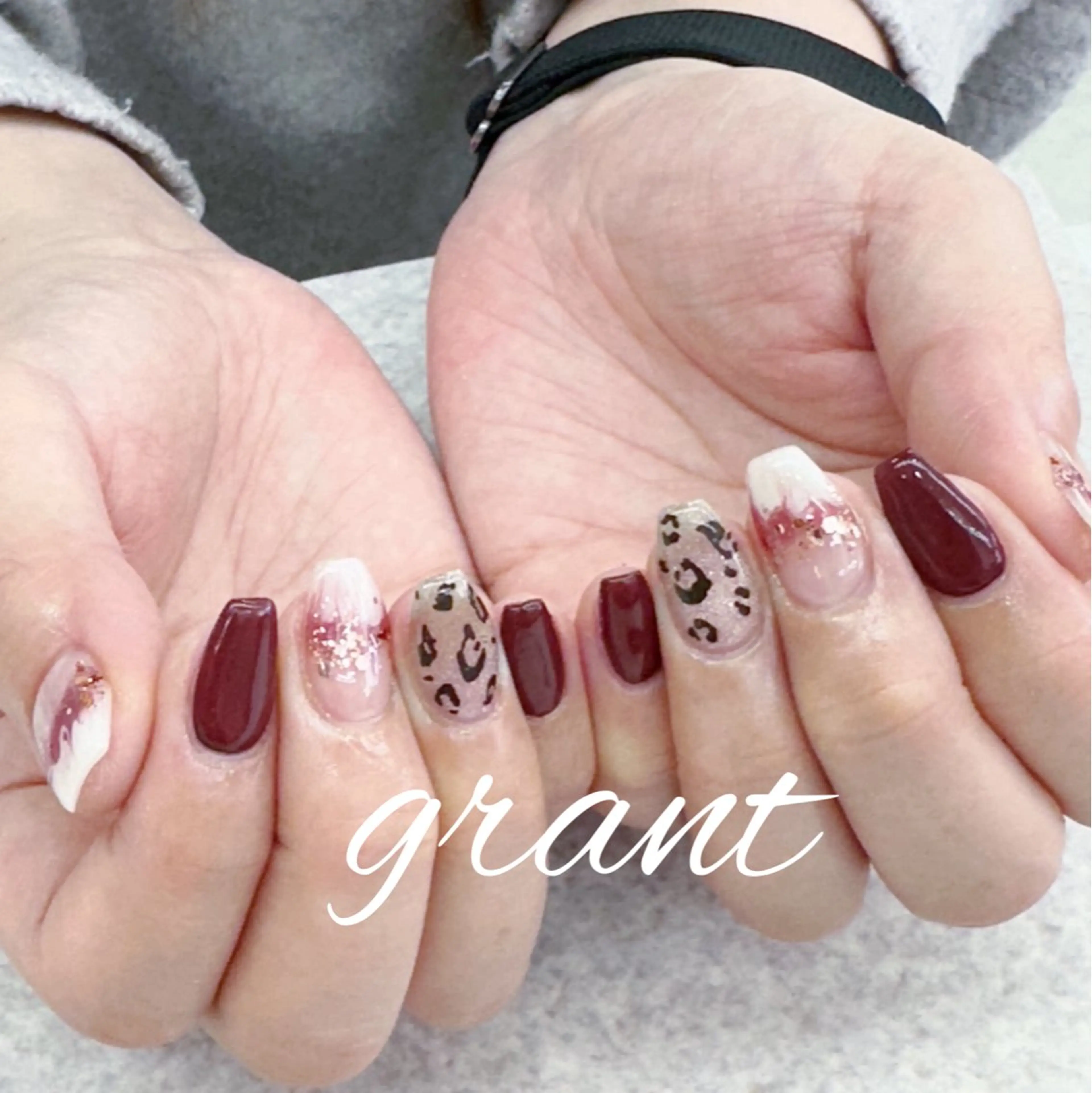 ネイル アニマル柄 ハンドネイル nail salon grant所属・nailsalon grantのネイルデザイン
