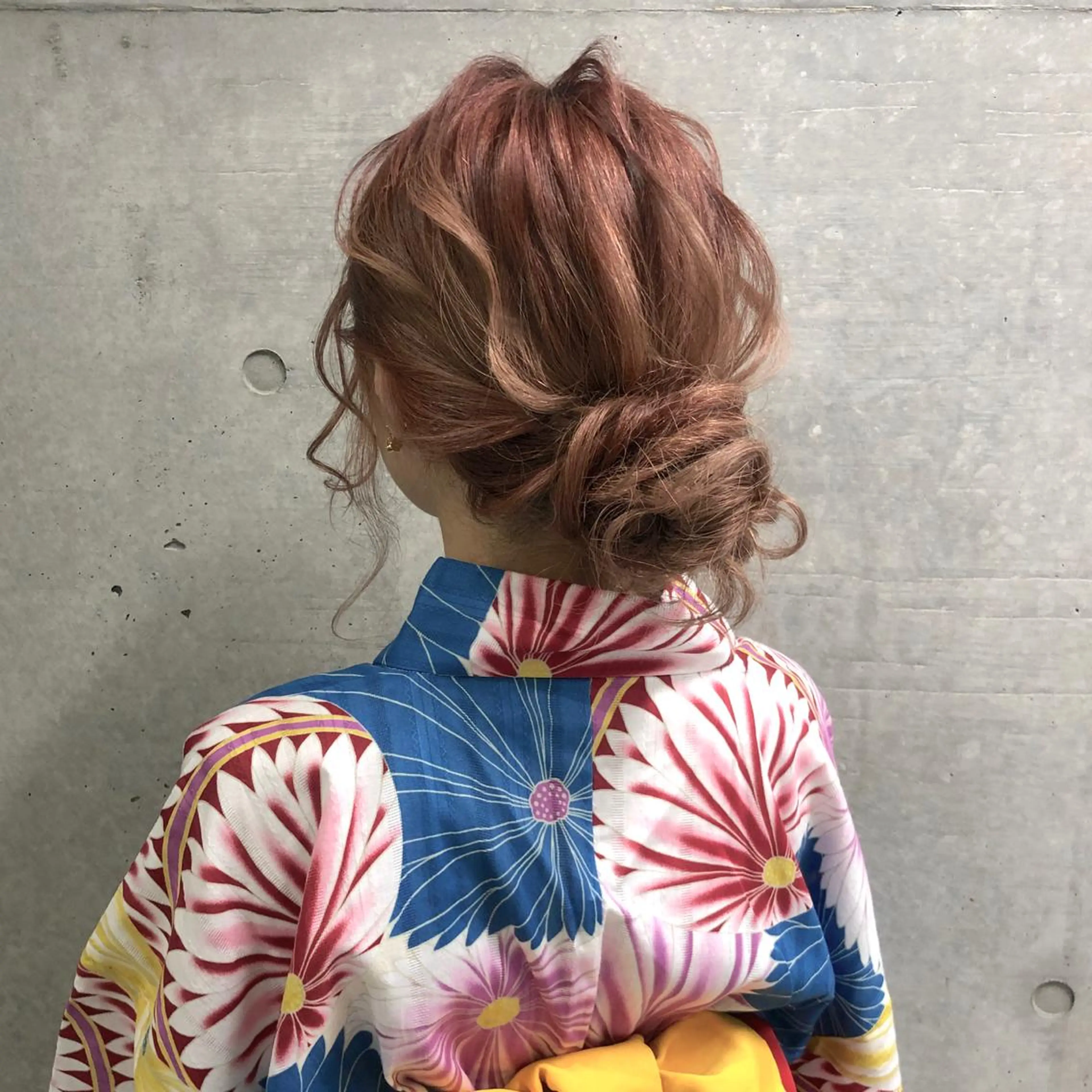ミディアム ヘアアレンジ 浴衣 ヘアセット GrandStory SHIBUYA所属・卒業式お呼ばれ🕊️ ヘアセット✴︎ミキのヘアスタイル
