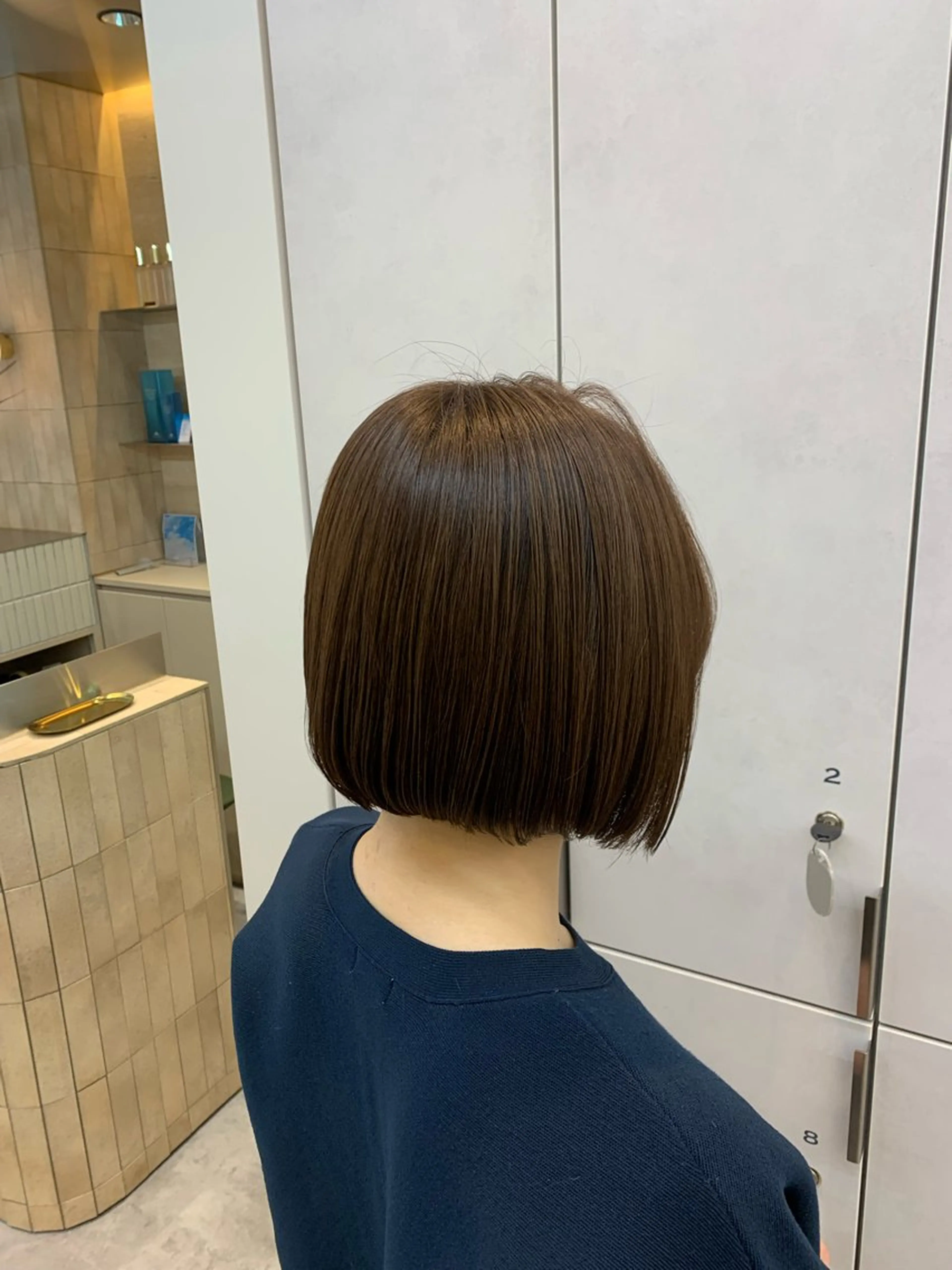 ミディアム カット ヘアカラー トリートメント Hello by Sea所属・レイヤー/ボブ/艶髪 /顔周り/伊藤　勇司のヘアスタイル