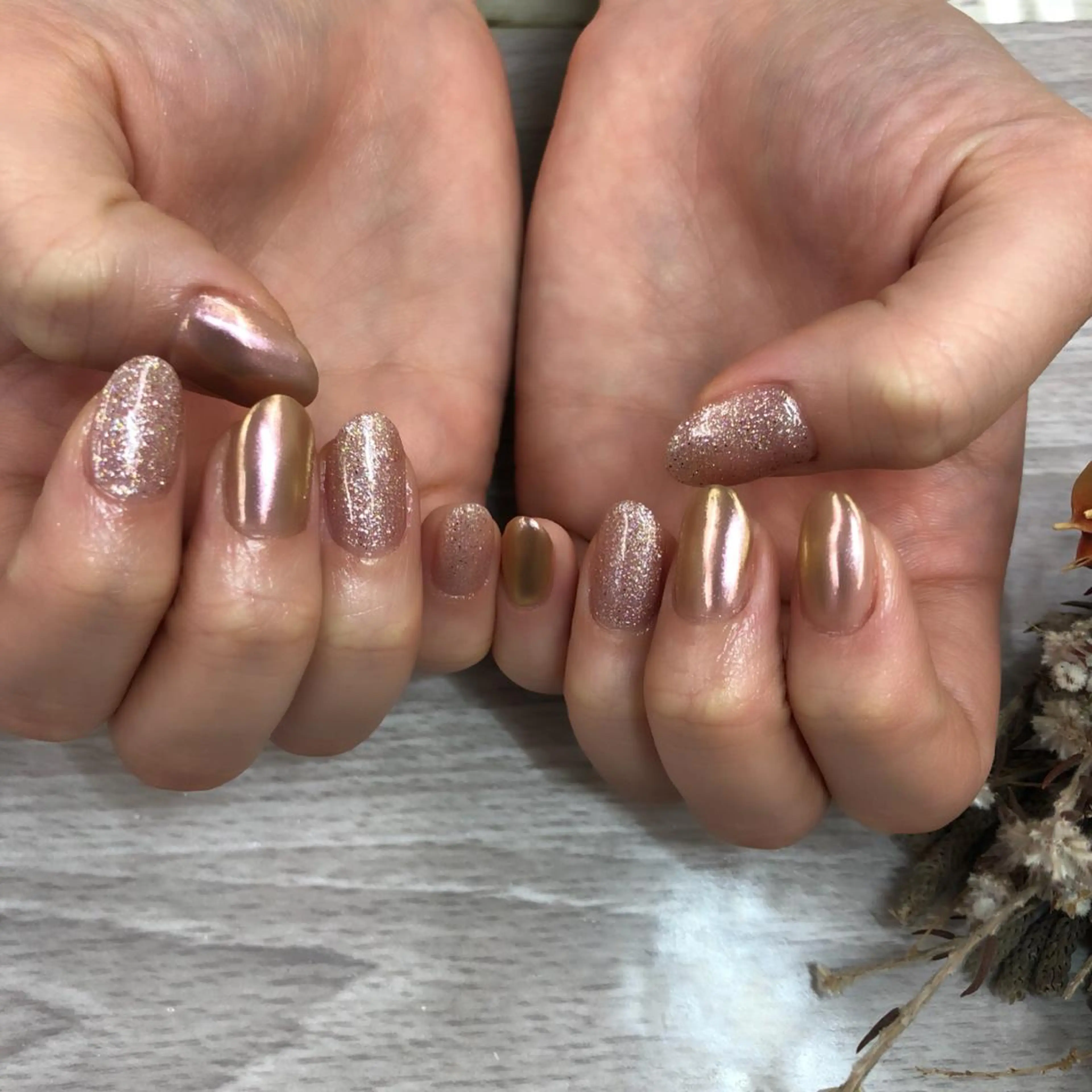ネイル ミラーネイル ハンドネイル Nail salon Museのネイルデザイン