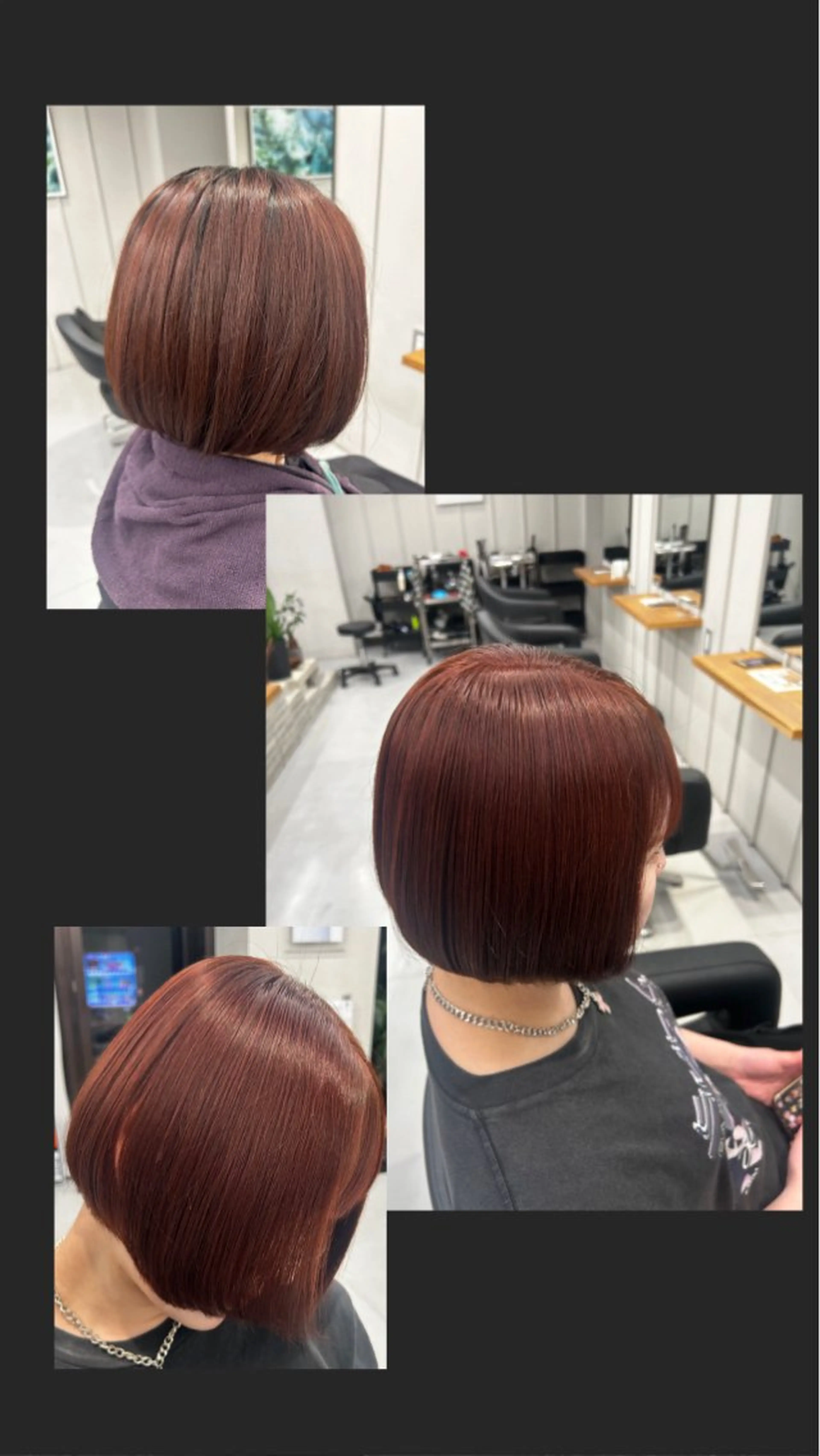 ミディアム カラー ブリーチ ブリーチなしカラー レッドカラー ヘアカラー BARBES TOKYO SOUTH所属・🤎💇🏻‍♀️✨ /万尋　マヒロのヘアスタイル