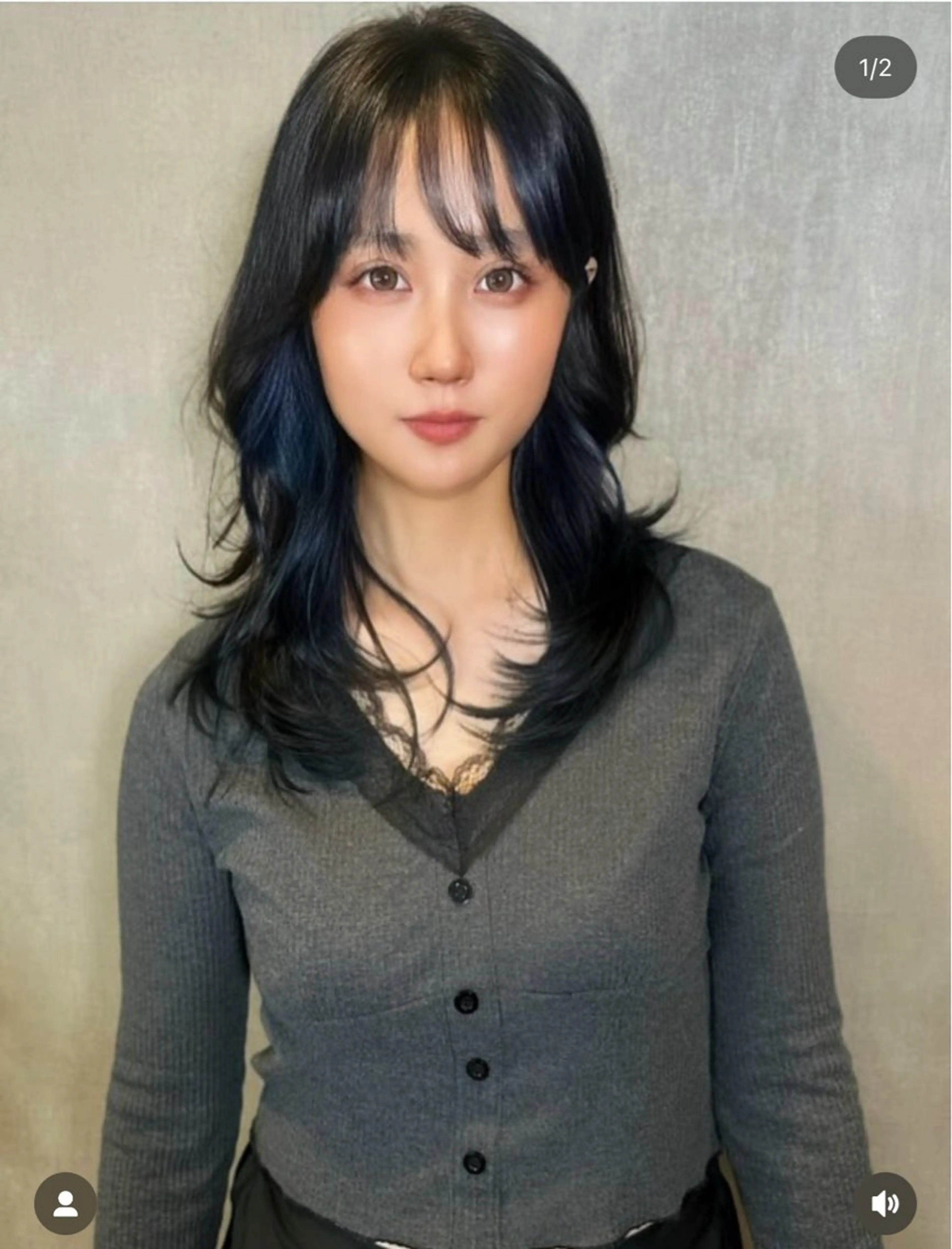 セミロング ヘアカラー 村井 隆仁のヘアスタイル