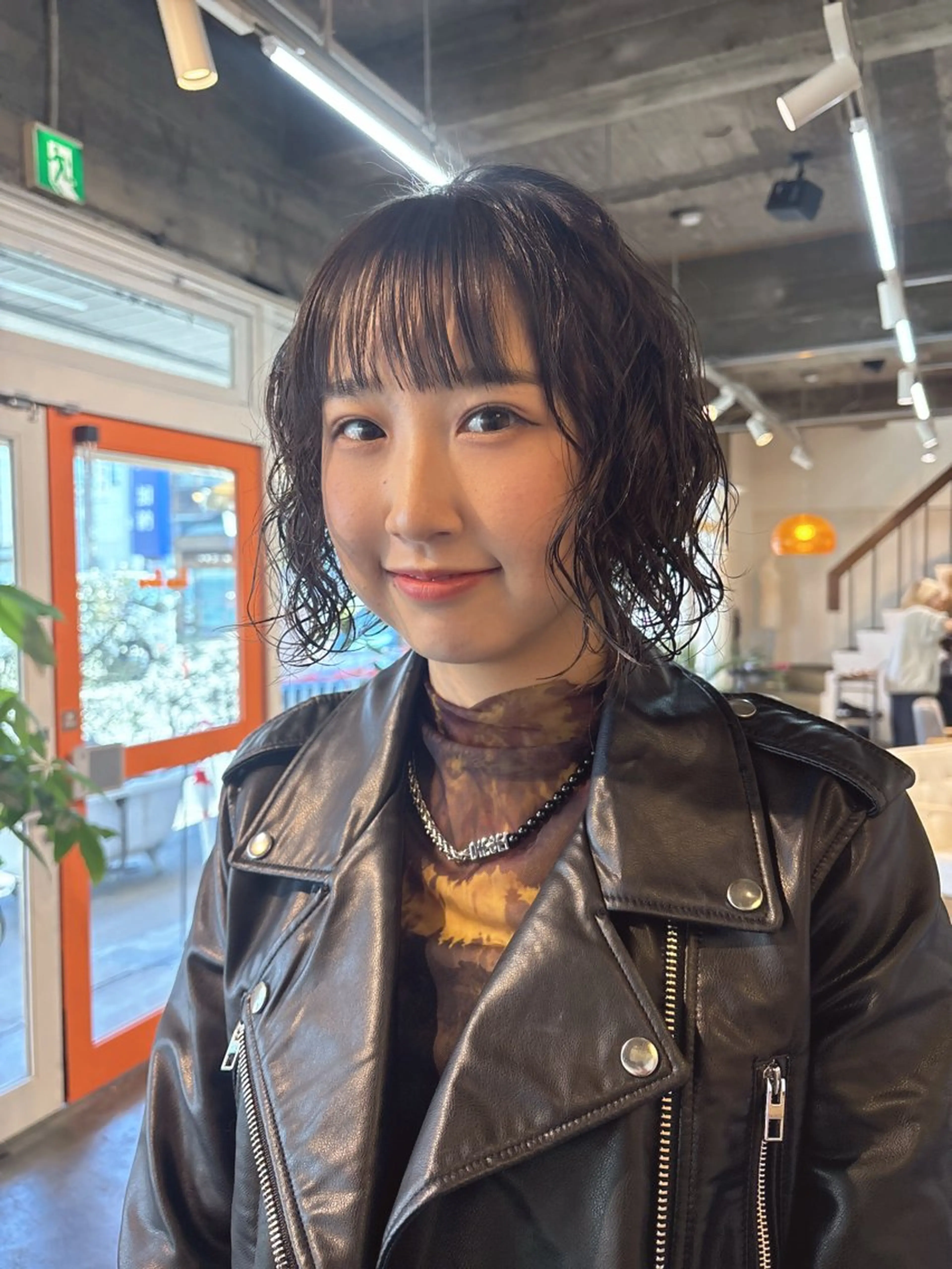 ショート ボブ パーマ 透明感カラー 暖色shihoのヘアスタイル