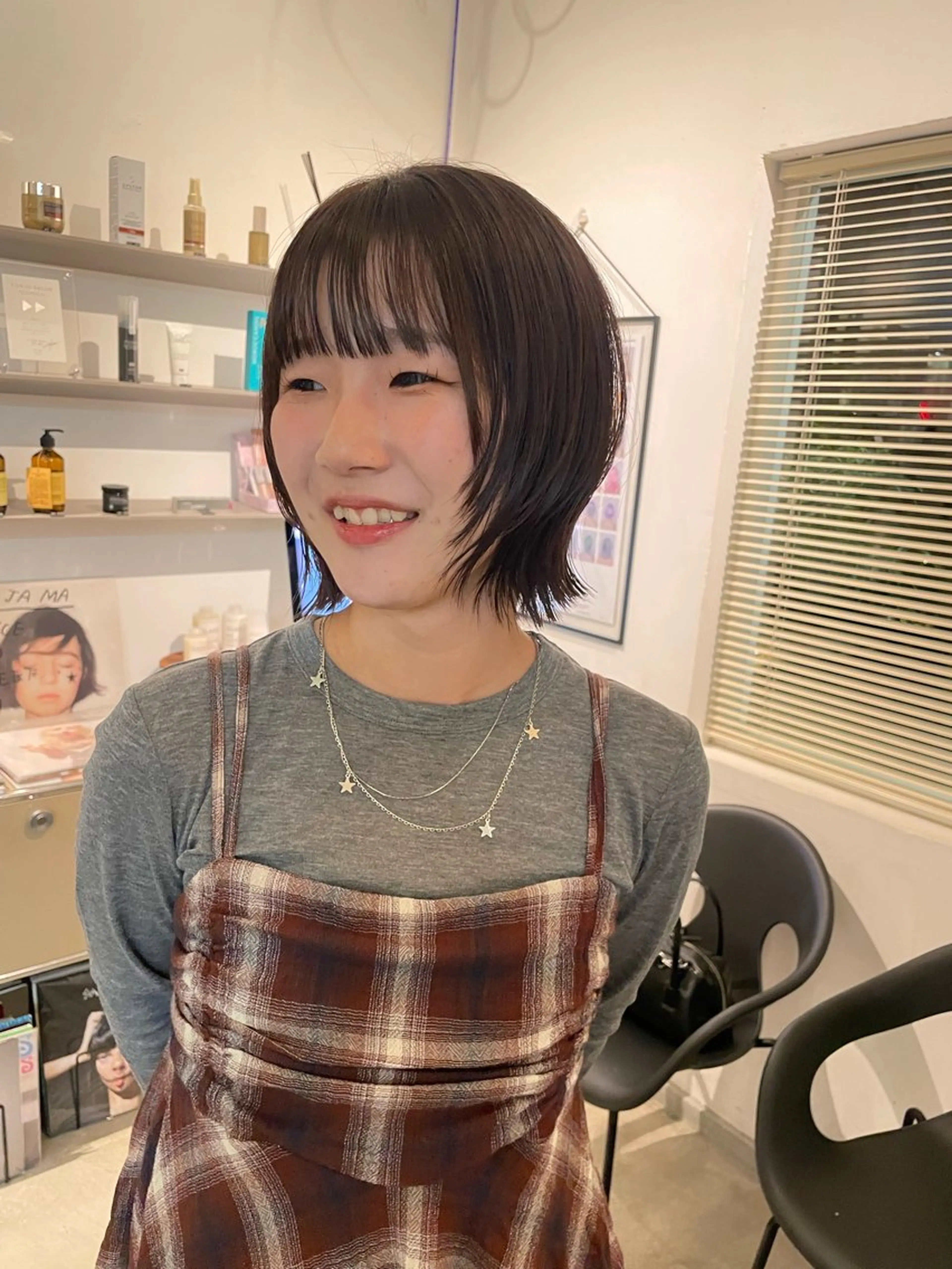 ショート ボブレイヤー ボブ レイヤーカット HITOMI 福岡カットのヘアスタイル