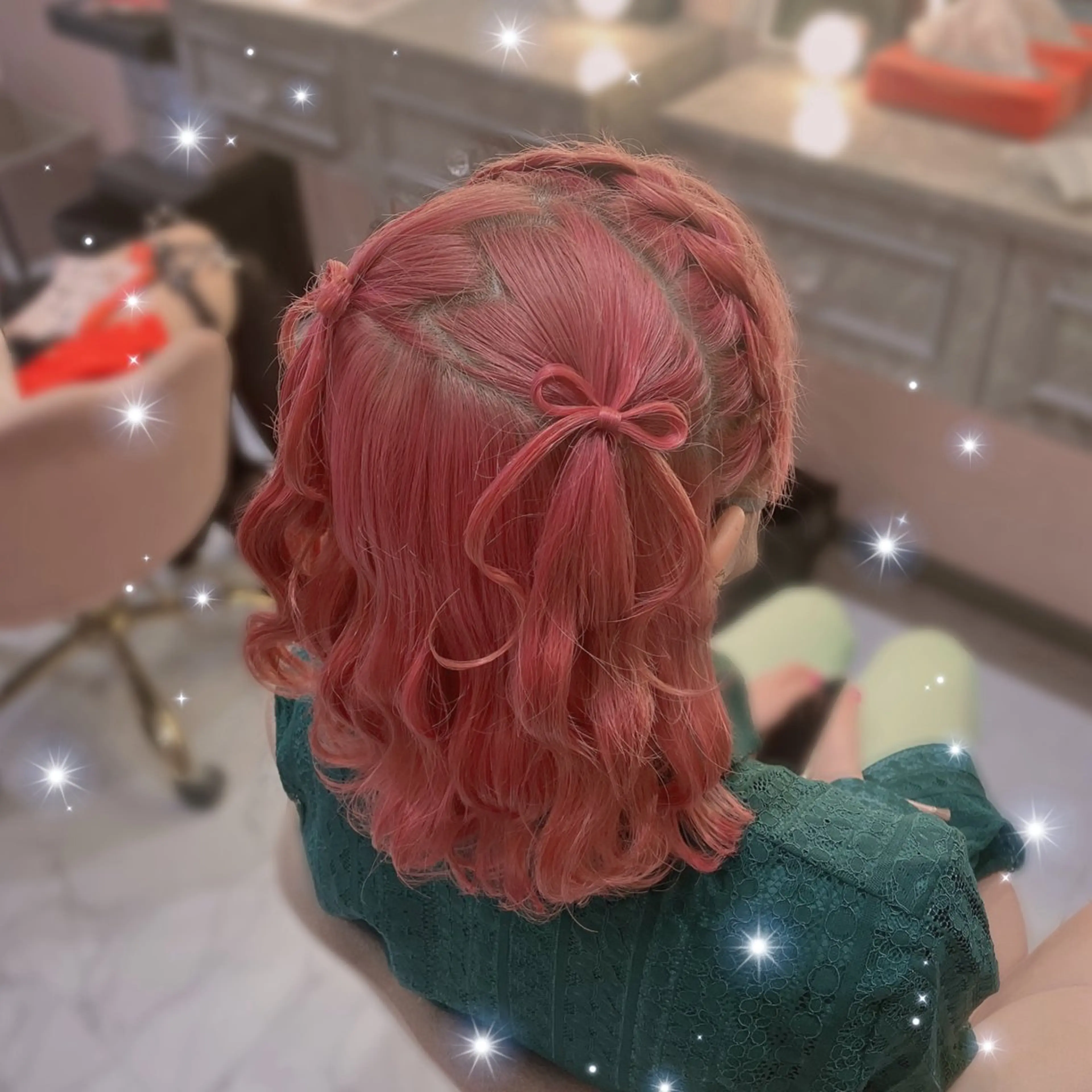 ミディアム ヘアアレンジ ボブ ヘアセット Seventeen 秋葉原　୨୧ あすかのヘアスタイル