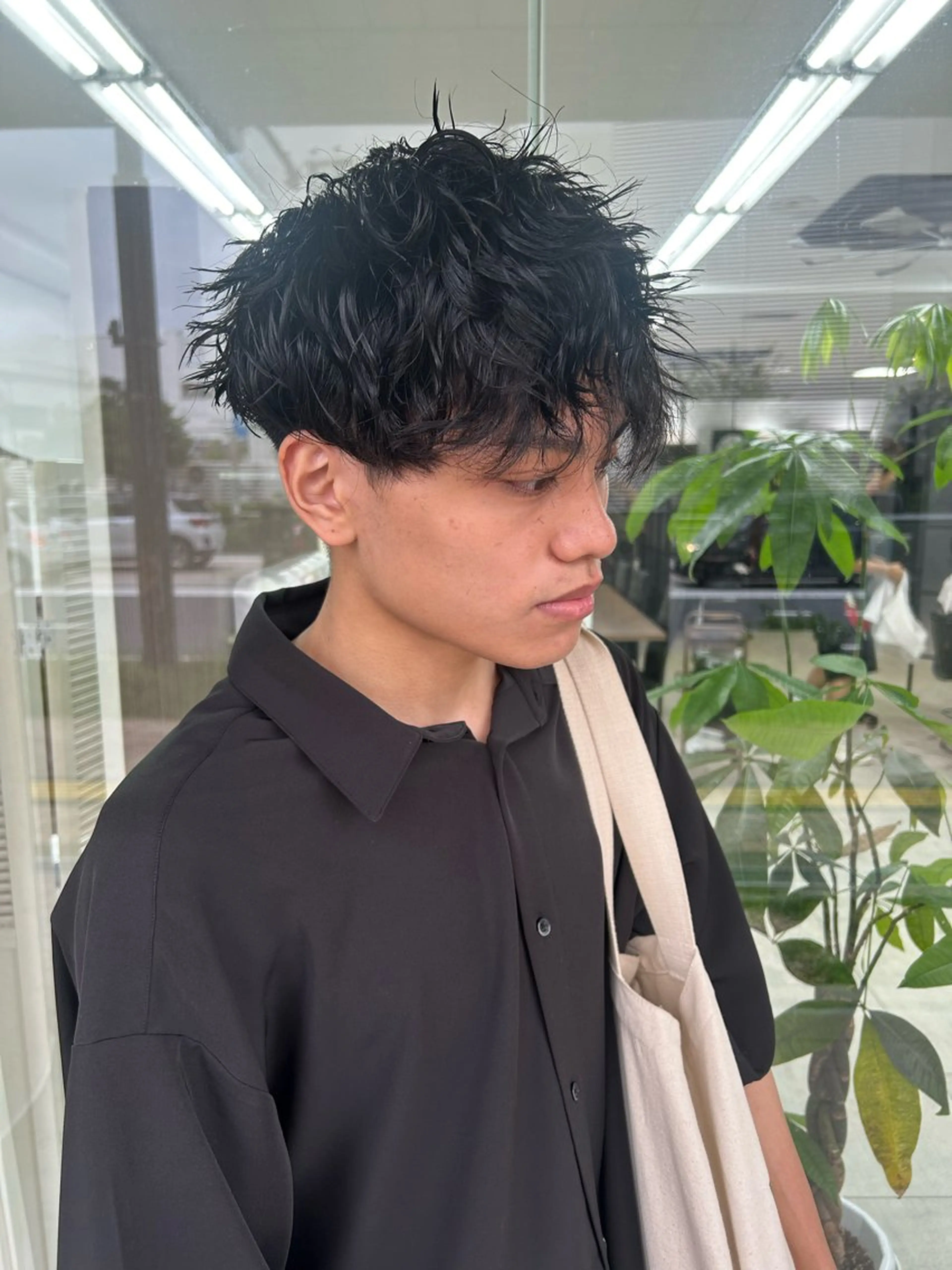ショート パーマ メンズ メンズパーマ くせ毛 トレンドメンズパーマ /タカシマダイスケのヘアスタイル