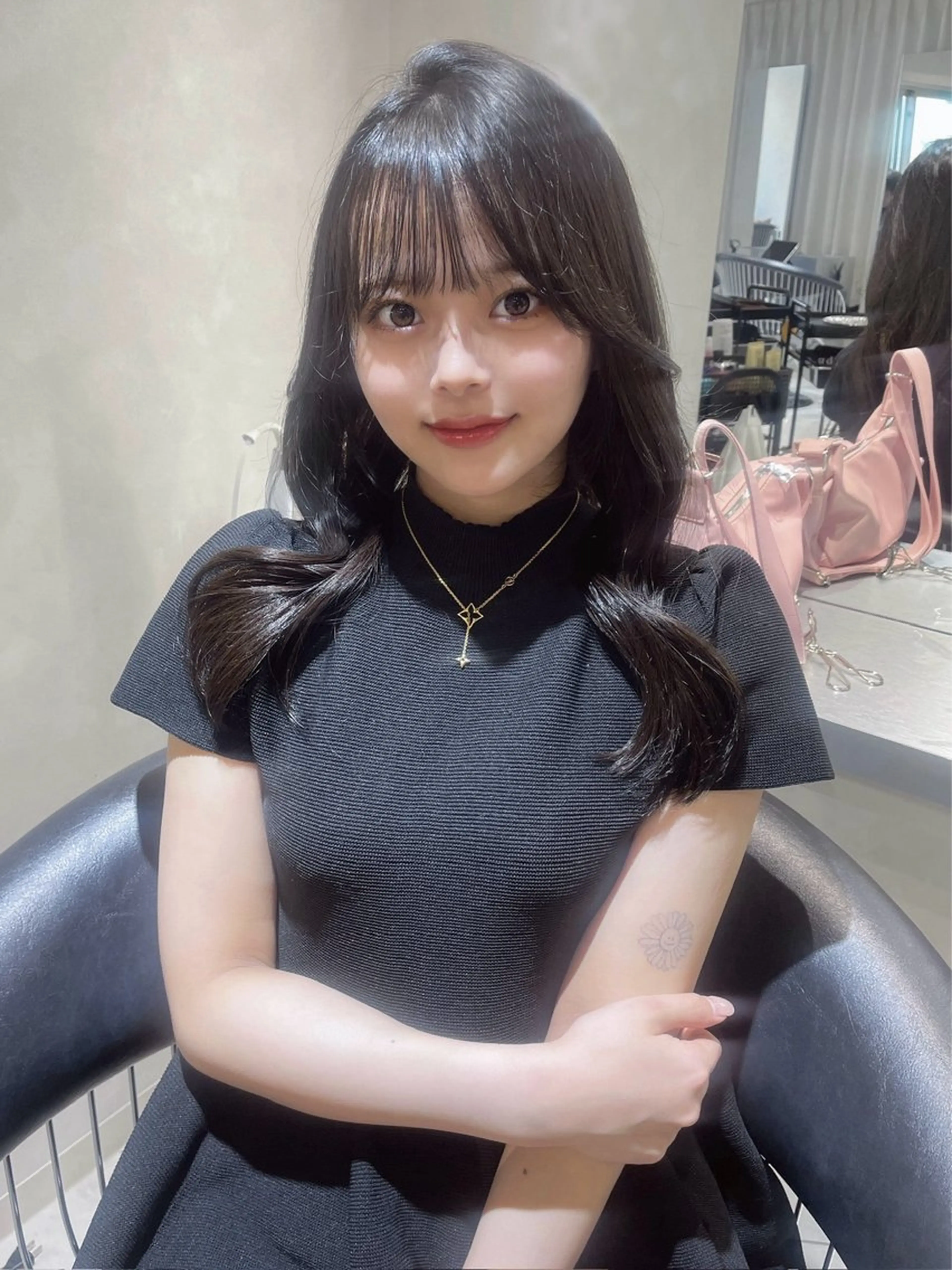 ロング カット ヘアカラー トリートメント 韓国盛れヘア🩶/ 池袋𝐑𝐢𝐧𝐚のヘアスタイル