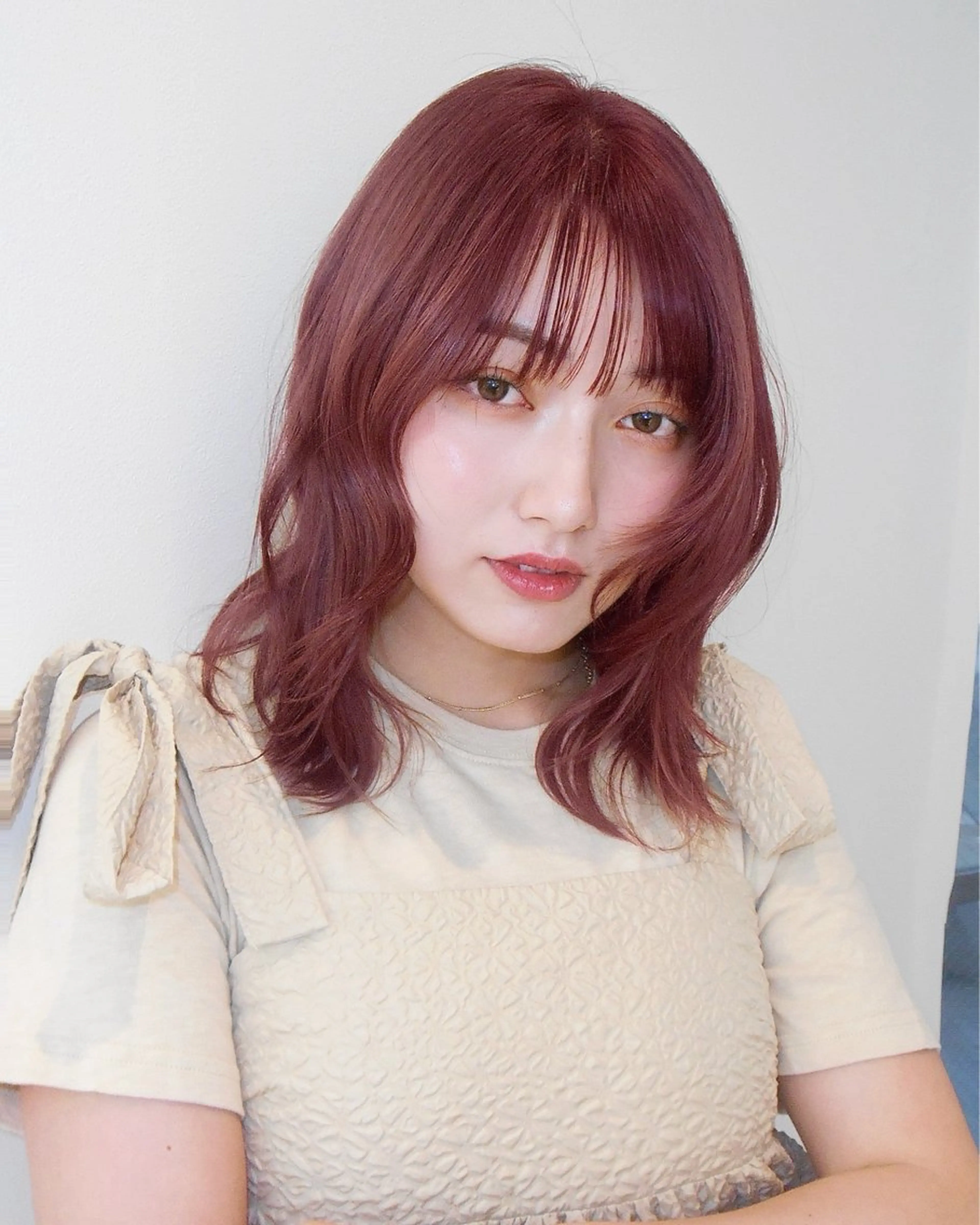 ミディアム ヘアカラー トリートメント 暖色🧶／ヒロサワ イロハ🤍のヘアスタイル
