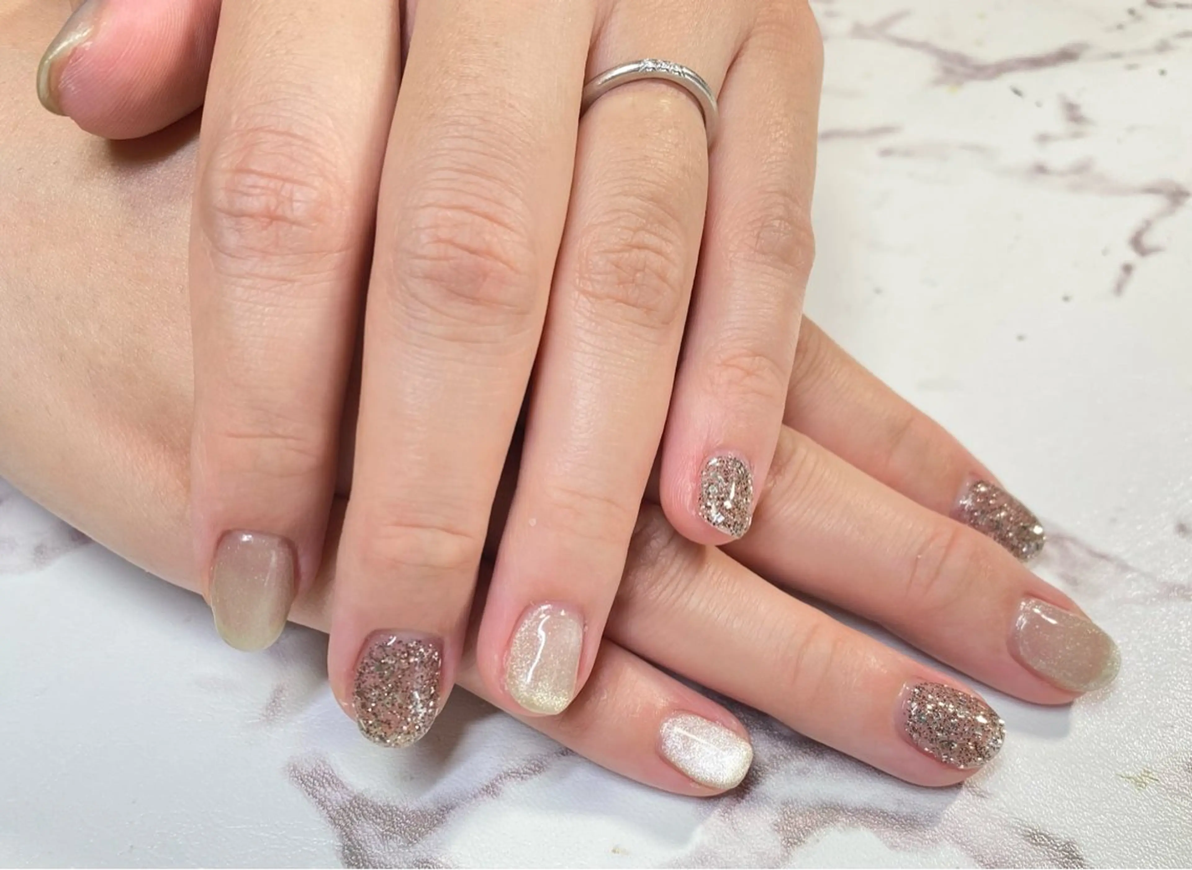 ネイル ラメ(グリッター) マグネットネイル as A nailのネイルデザイン