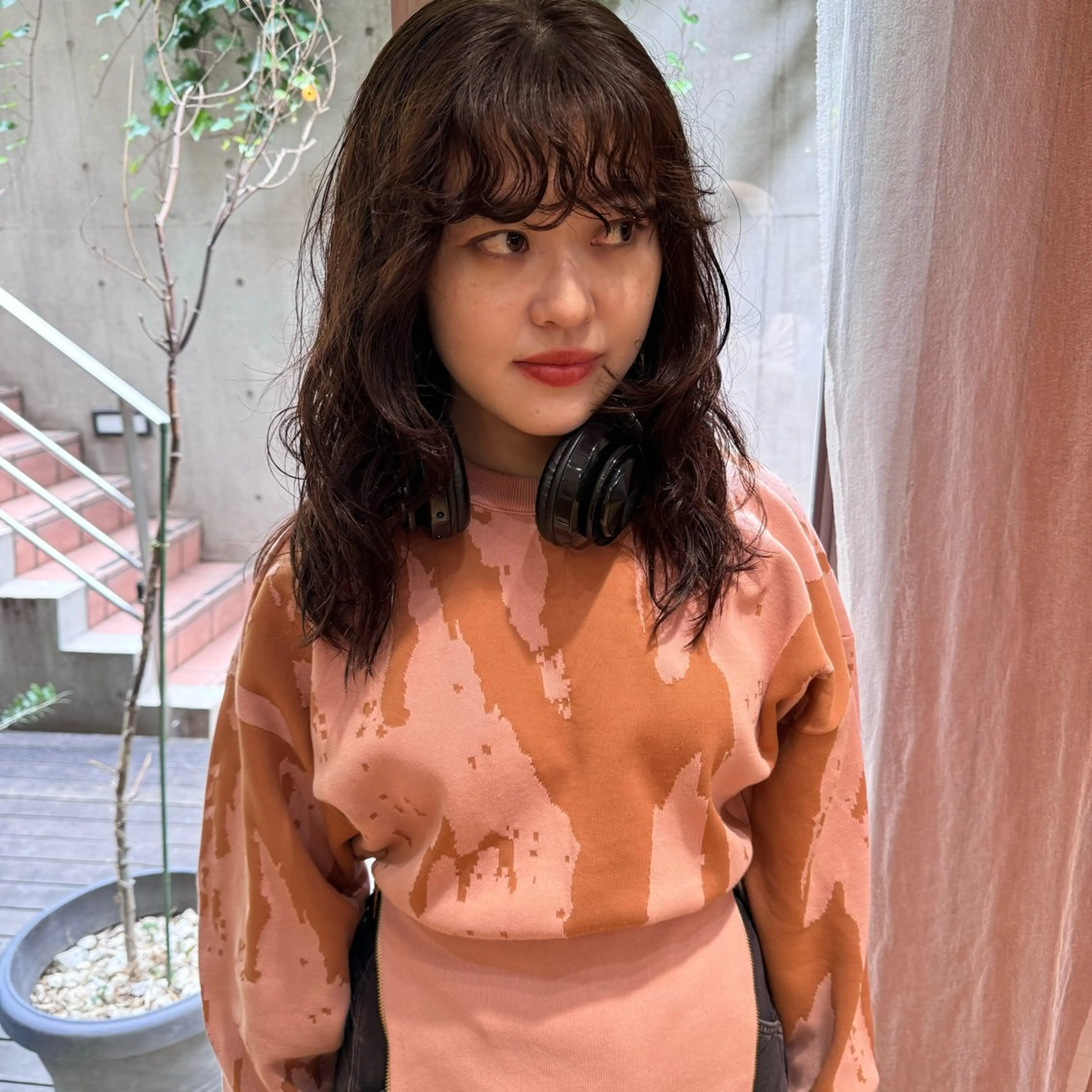 ミディアム パーマ カット パーマ 大橋 芽衣のヘアスタイル