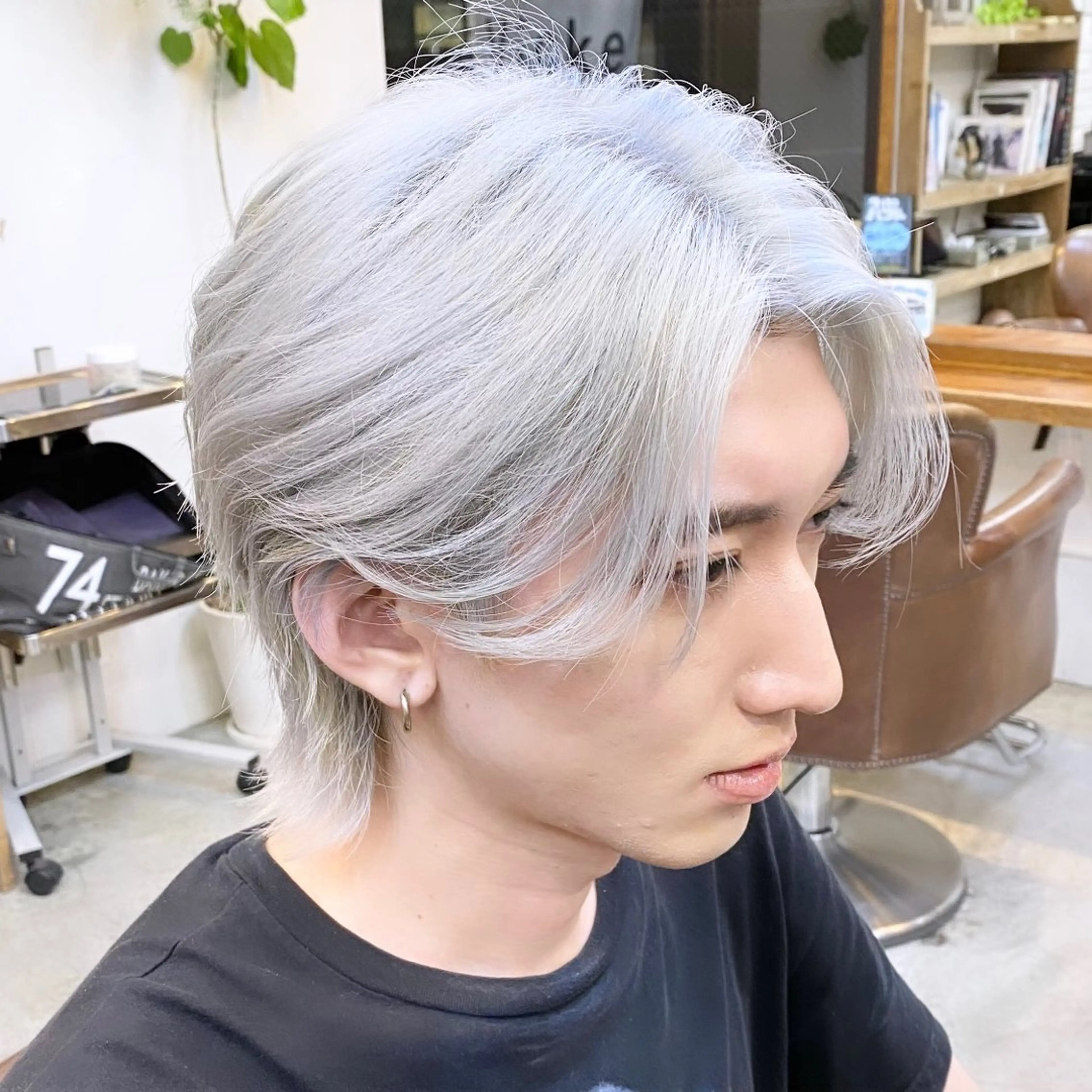 カラー メンズ センターパート メンズウルフカット ウルフカット カット ヘアカラー トリートメント Vicke所属・メンズ特化/韓国風 ❤️‍🔥吉野あいかのヘアスタイル