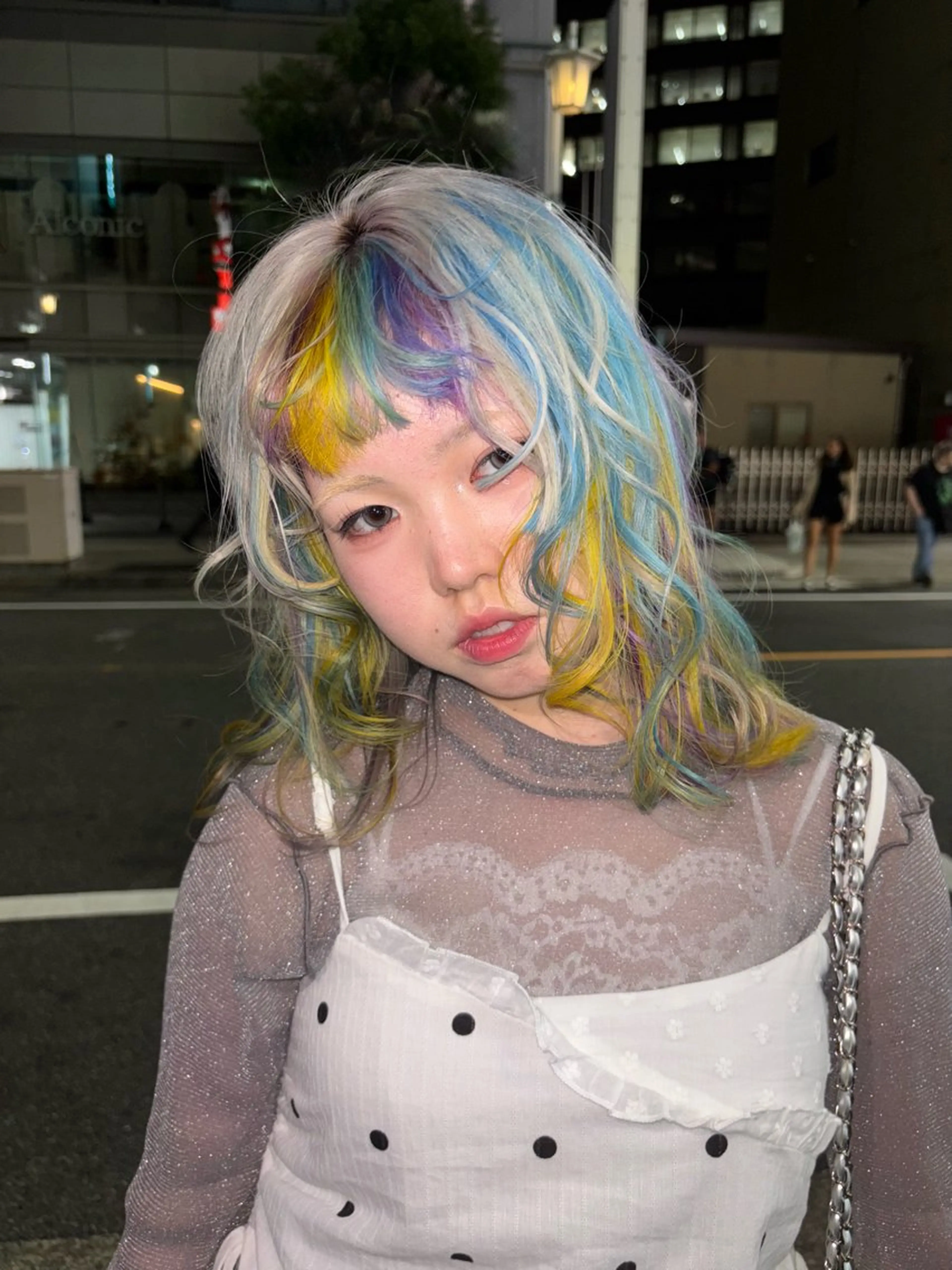 ミディアム カラー ブリーチ デザインカラー ハイトーンカラー ヘアカラー 名古屋／デザイン／ ブリーチ/松井亮磨のヘアスタイル