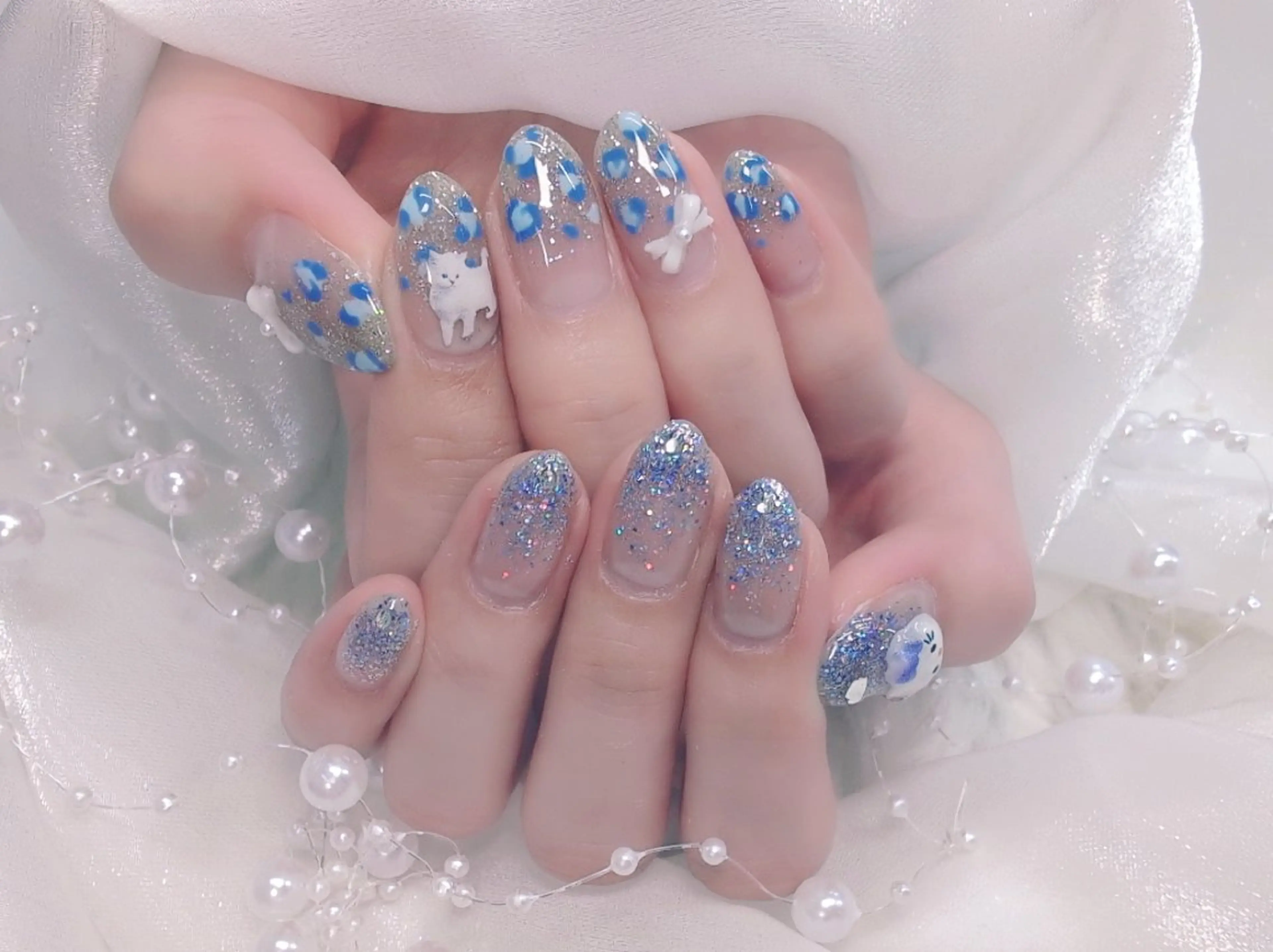 ネイル チークネイル 長さ出し フラッシュネイル フレンチネイル ジェルネイル Chouette Nailのネイルデザイン