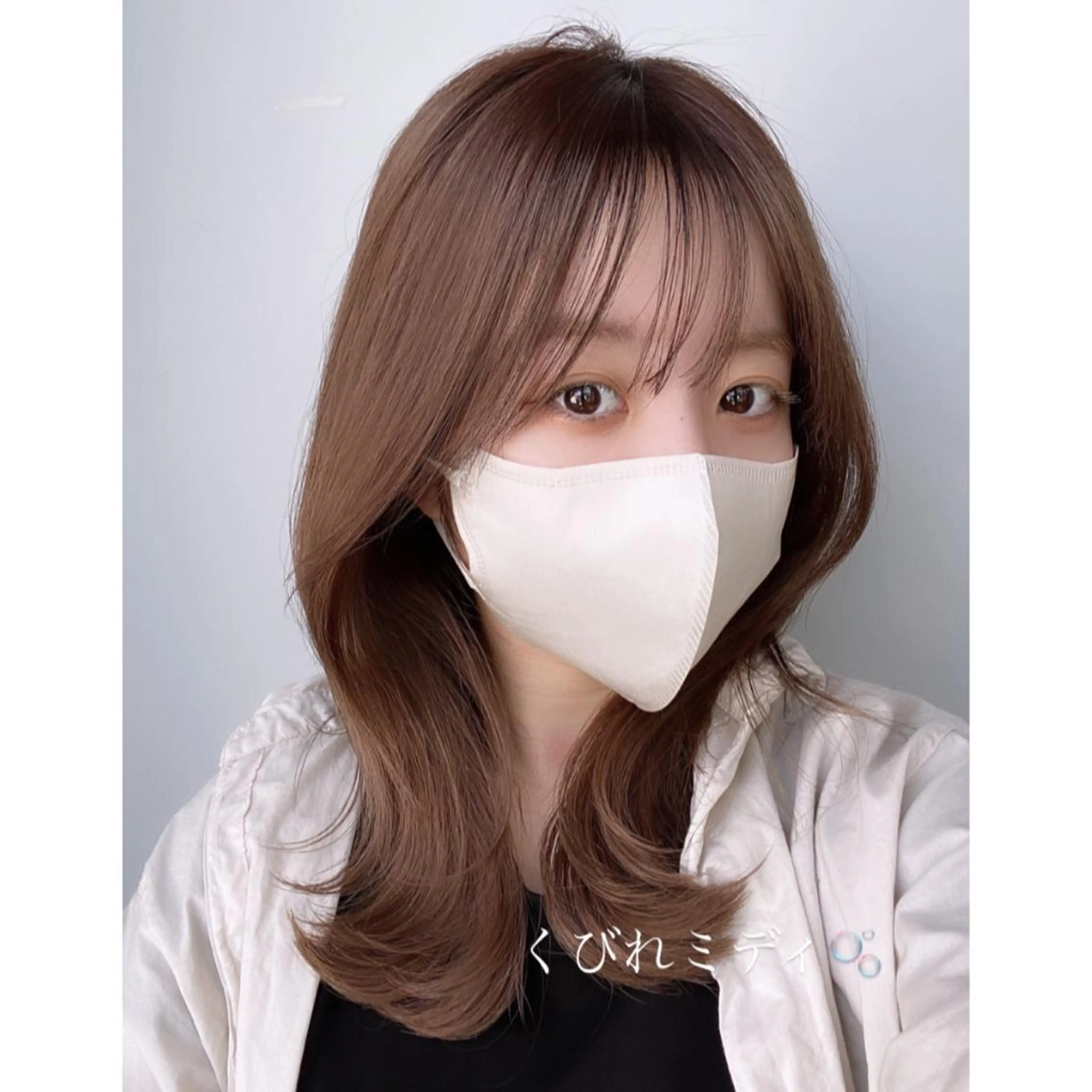 セミロング カラー くびれヘア 顔周りカット レイヤーカット 🍼顔周りカット/ レイヤー/小川華奈のヘアスタイル