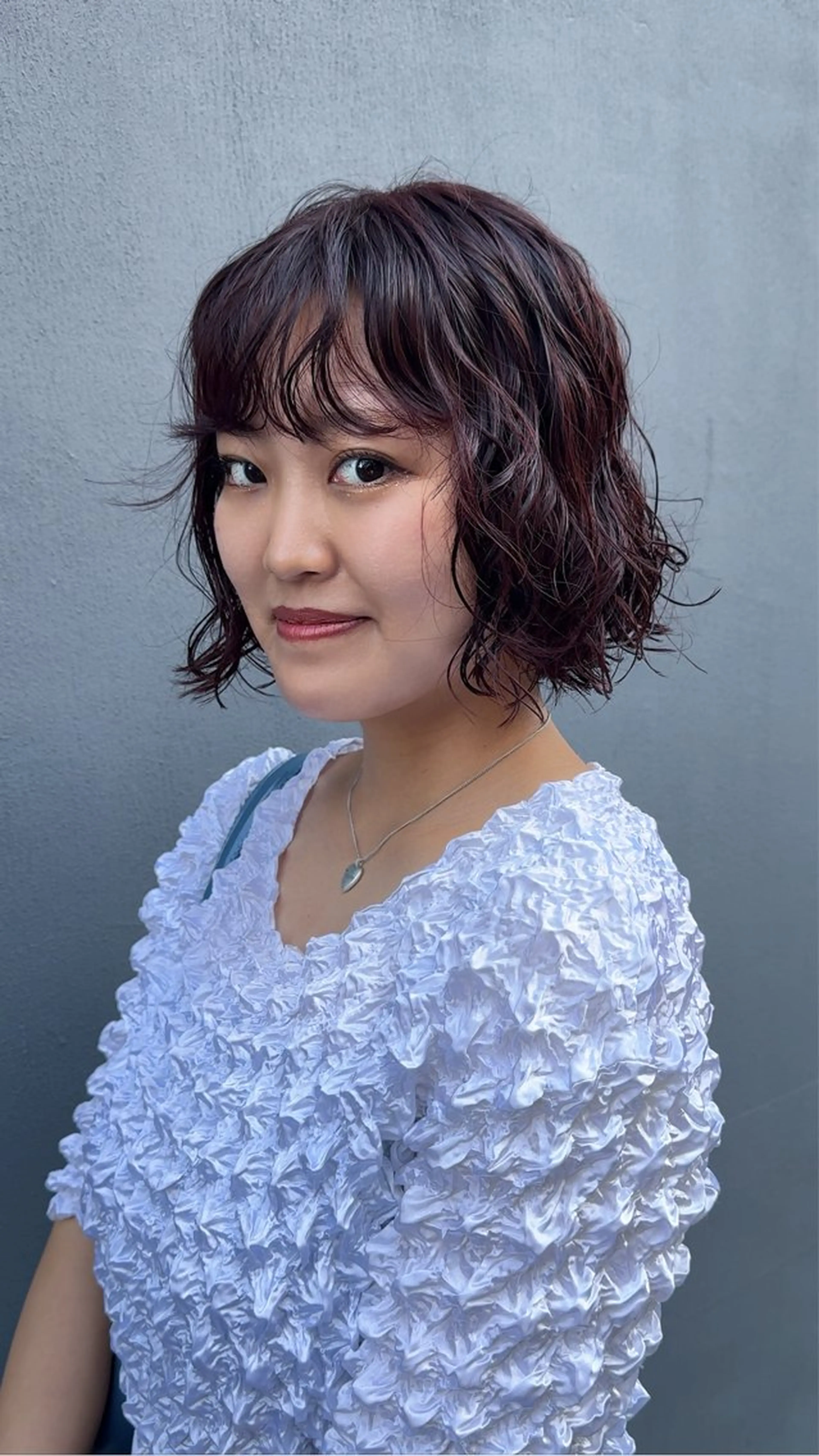 ショート カラー パーマ レッドカラー ボブ カット ヘアカラー パーマ Qin shaire salon 原宿所属・🌿パーマ/ボブ/ レイヤー/Mikiのヘアスタイル