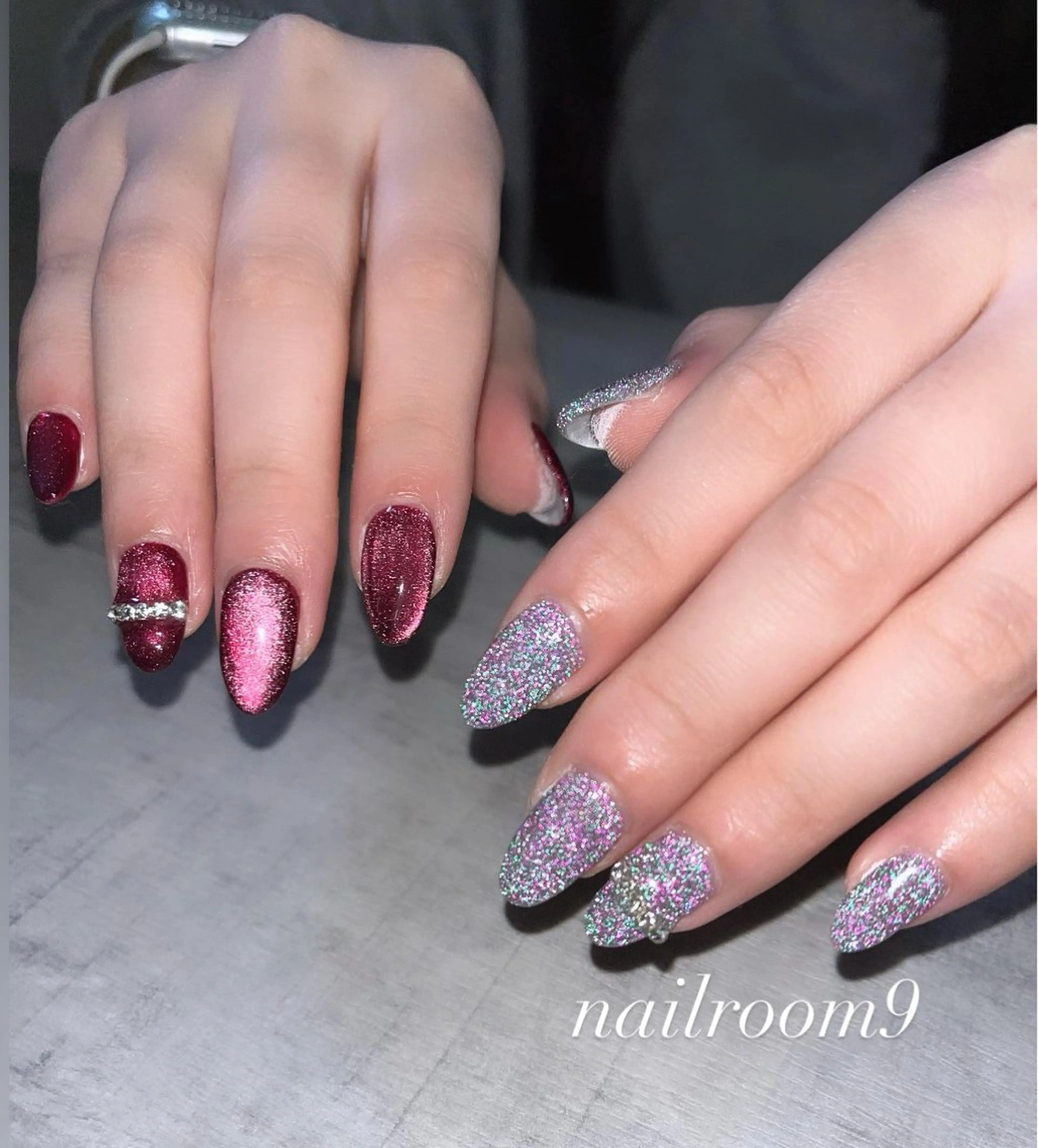 ネイル フラッシュネイル マグネットネイル ハンドネイル nail room9 ☺︎のネイルデザイン