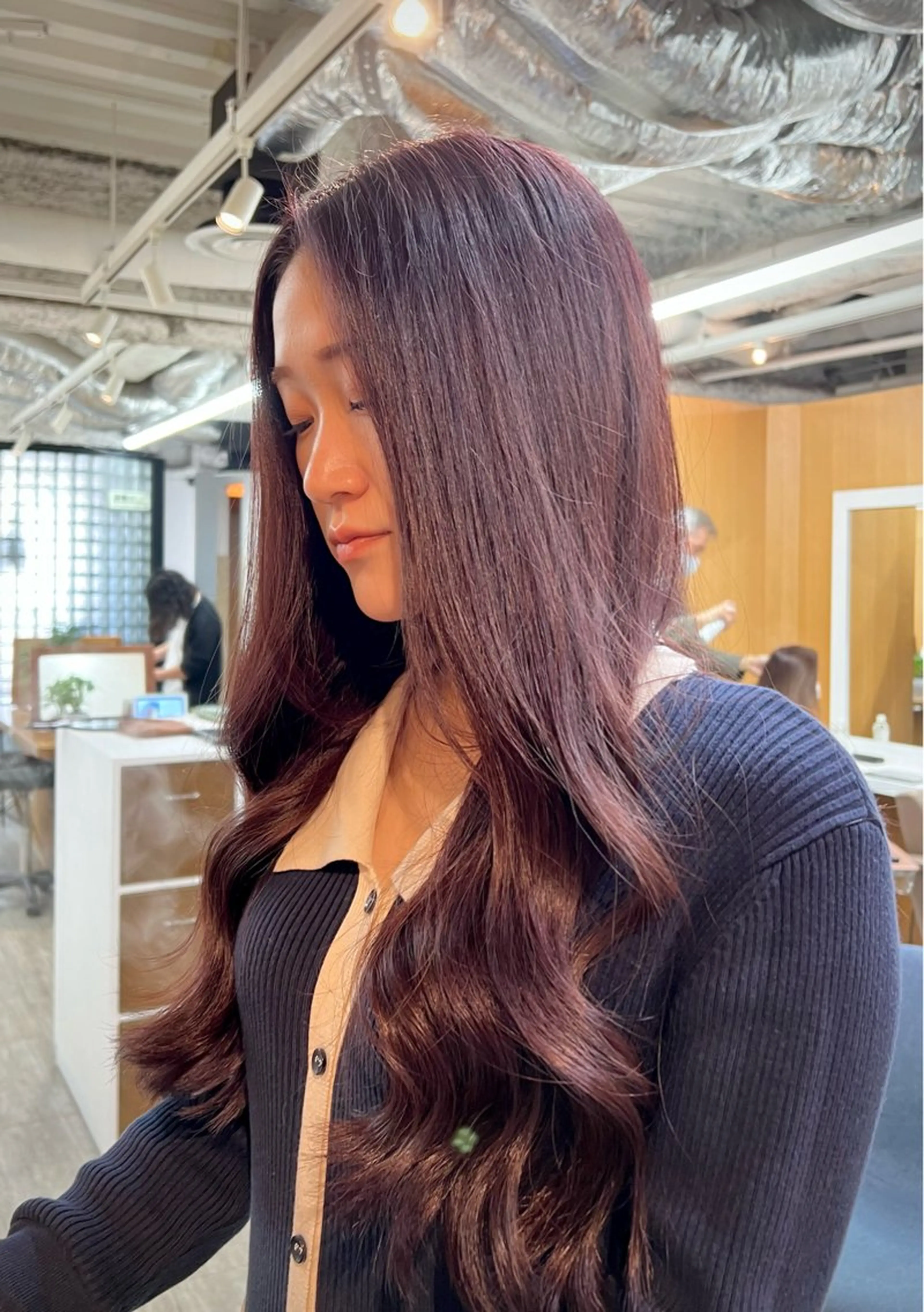 セミロング カラー ラベンダーカラー 透明感カラー/ イルミナカラーヒロキのヘアスタイル