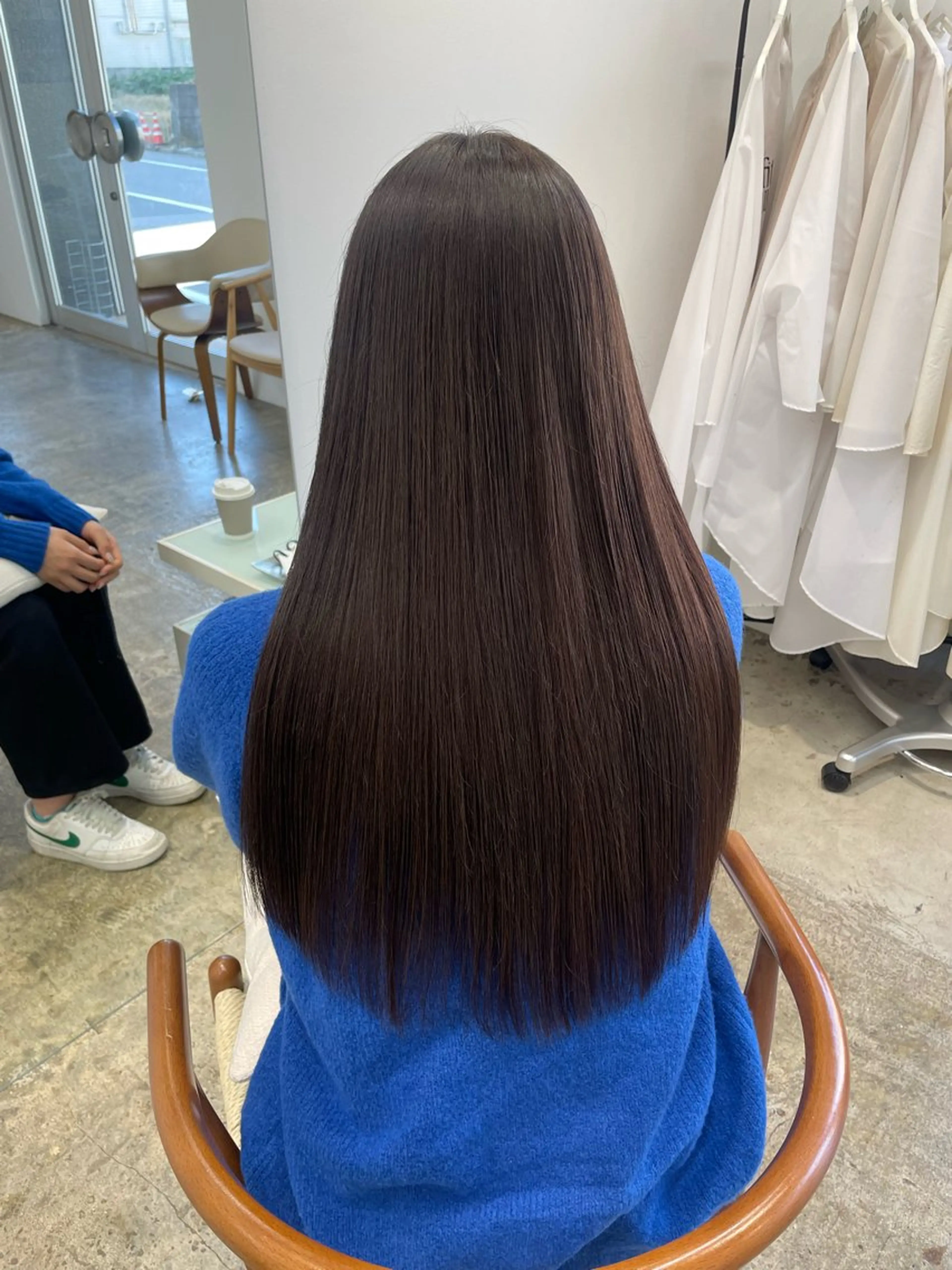 ロング カラー グレージュ ヘアカラー トリートメント 𝘚𝘶𝘻𝘶 𓂃𓈒𓏸のヘアスタイル