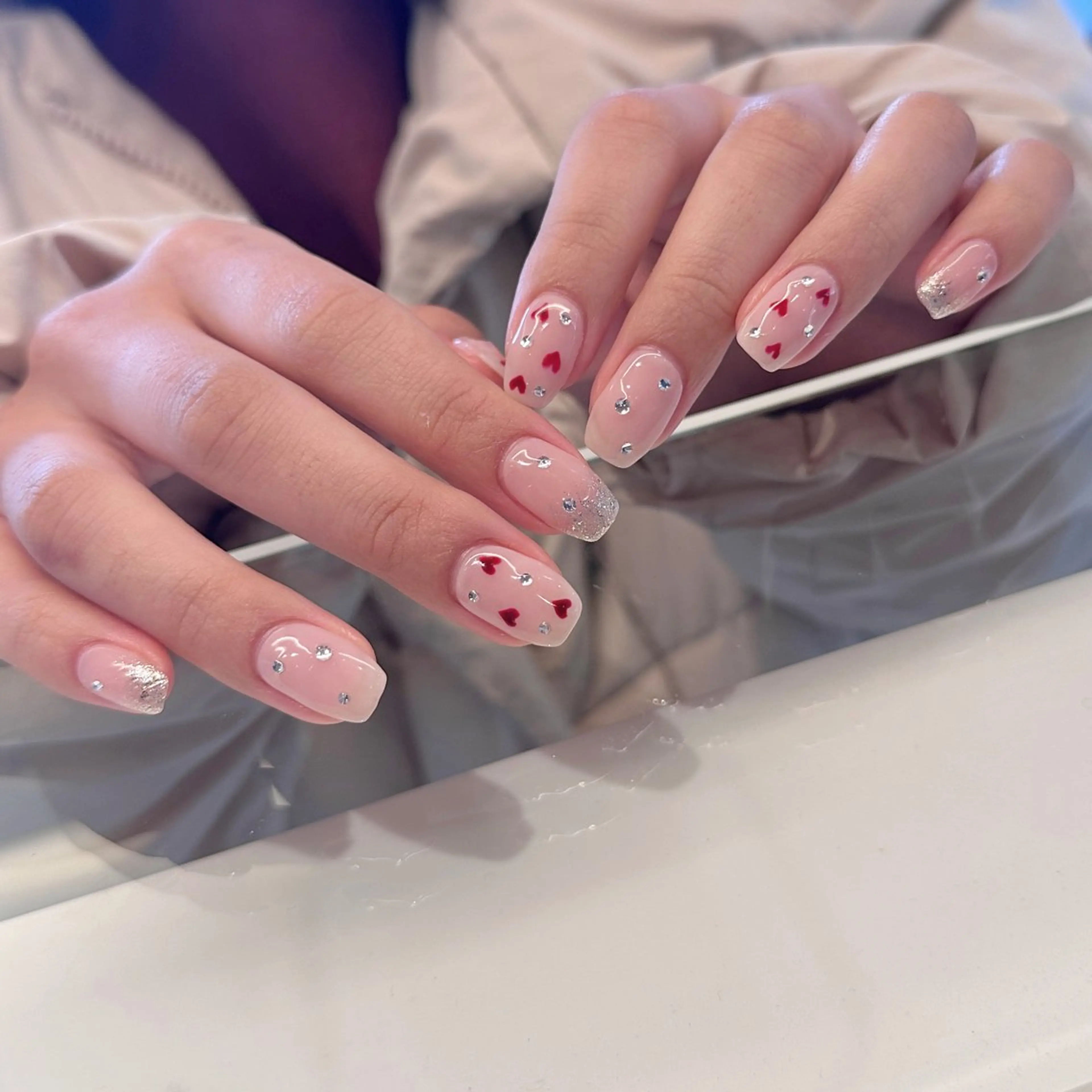 ネイル ハンドネイル 𝕄𝕚𝕪𝕦🤍 自由が丘⌇パラジェルのネイルデザイン