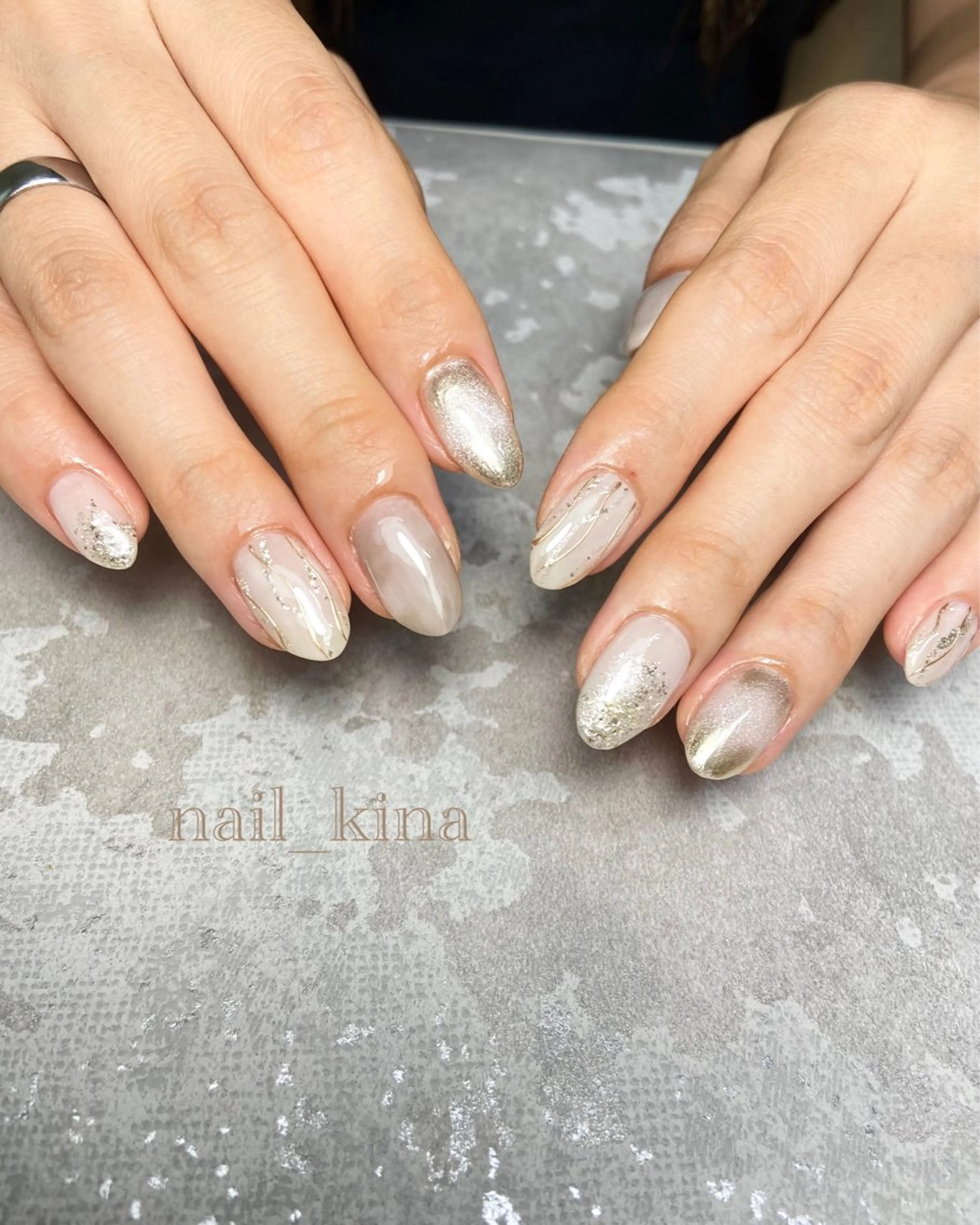 ネイル 持ち込み オフィスネイル シンプルネイル nail_ kinaのネイルデザイン