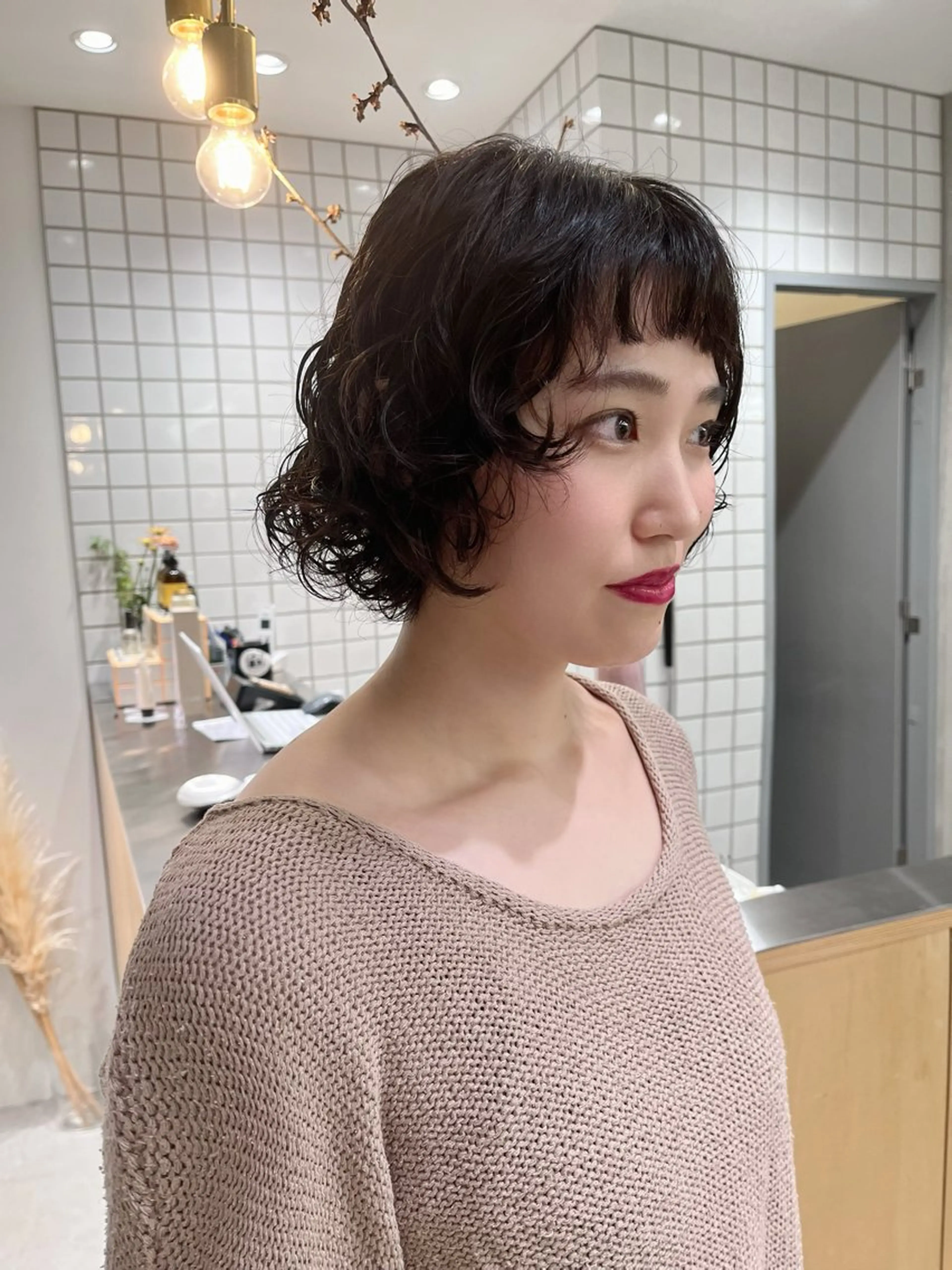 ショート パーマ ボブ ウルフカット ウルフボブ カット パーマ トリートメント 原宿パーマ kazuのヘアスタイル