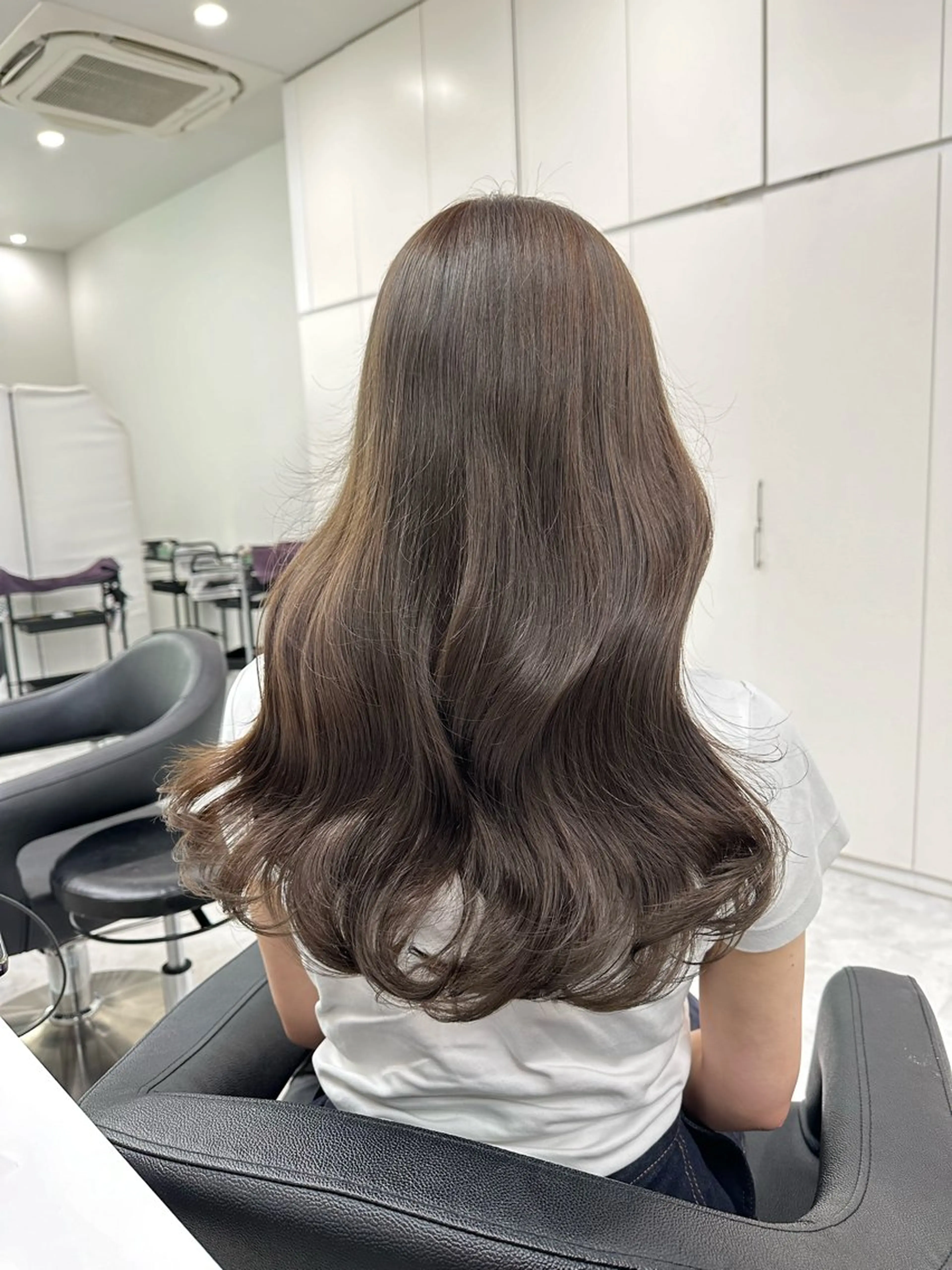 ロング ヘアカラー トリートメント EARTH日吉店所属・🌼リナ🌼赤み消し オリーブ/ブラウンのヘアスタイル