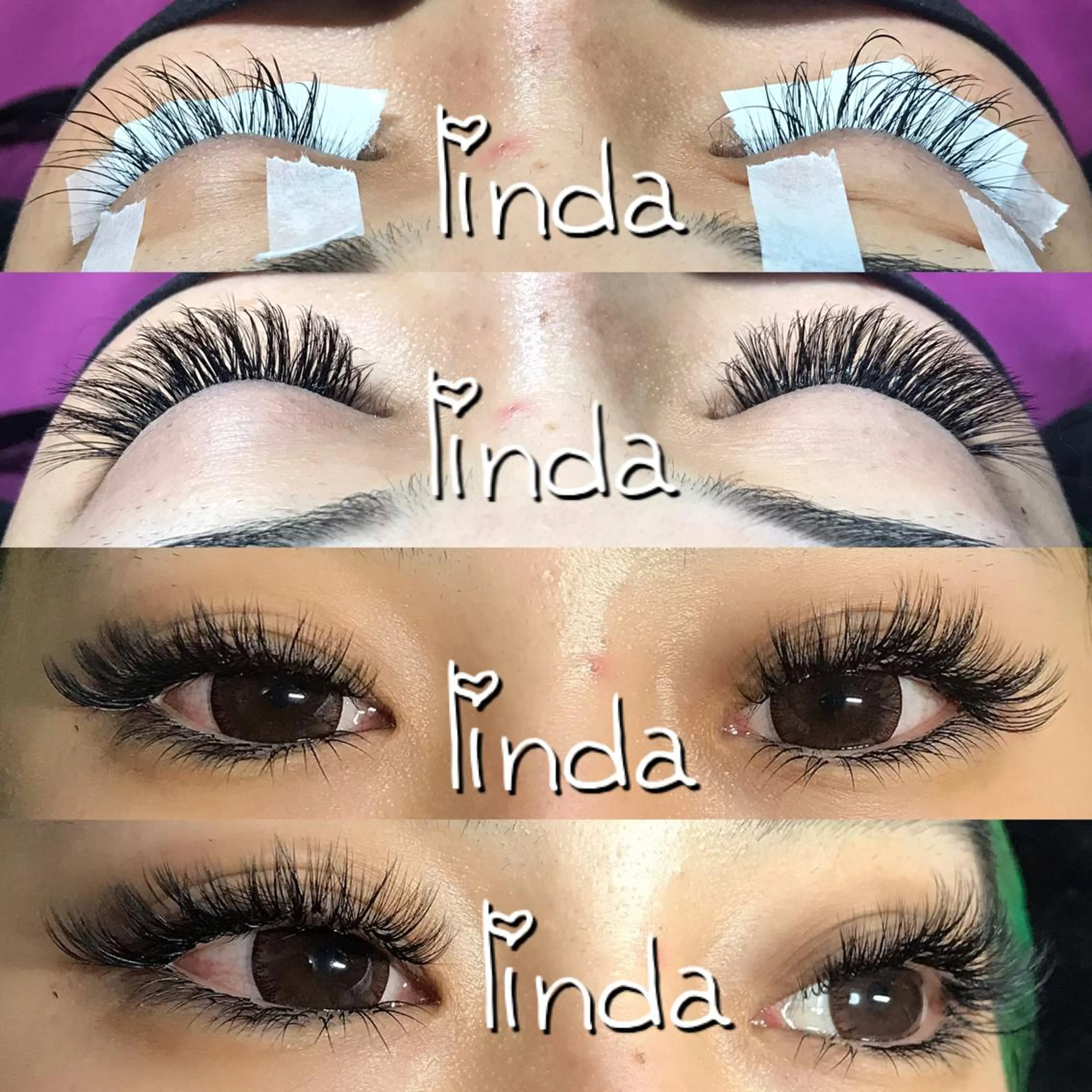 マツエク・マツパ 付け放題 linda lashesのマツエク・マツパデザイン