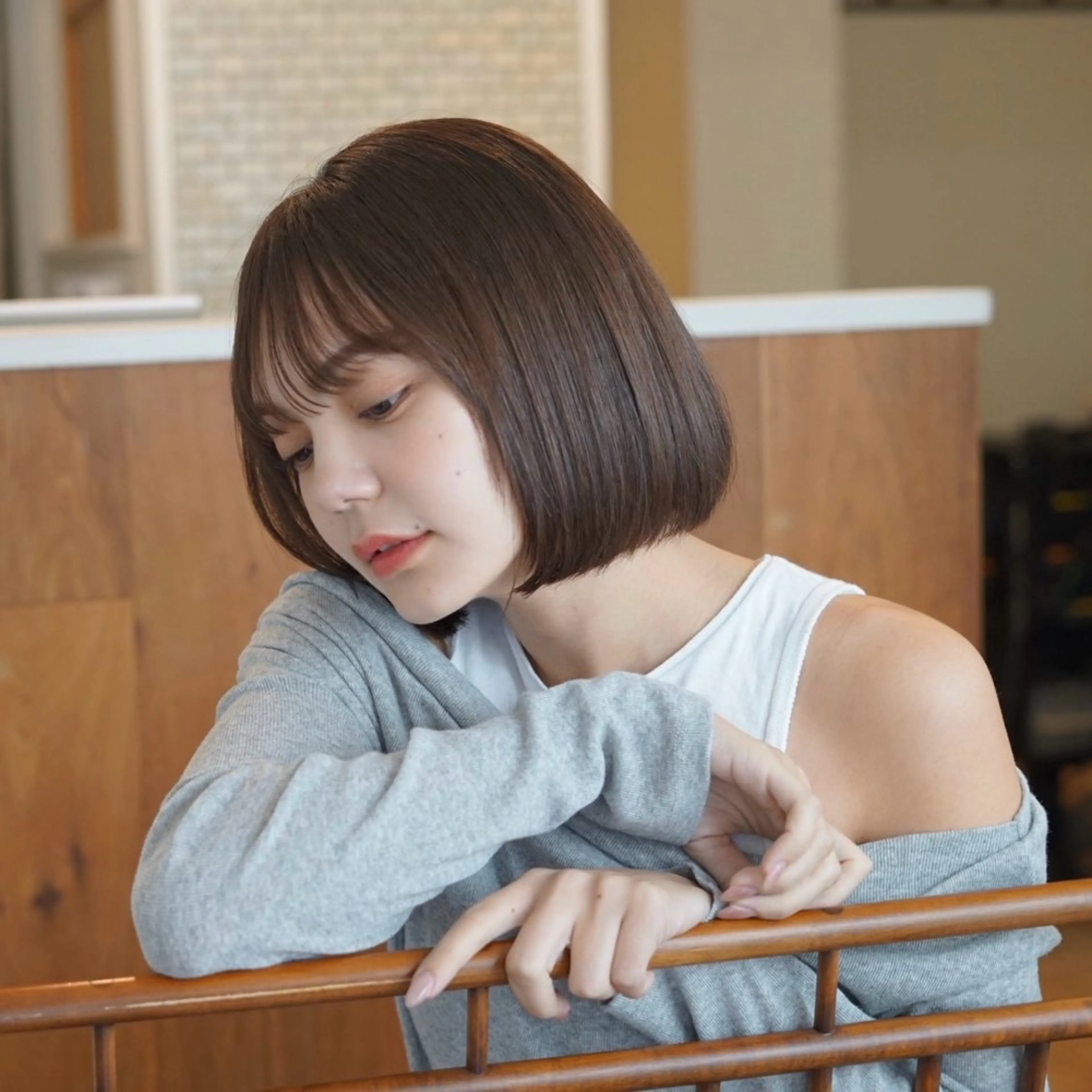 セミロング カラー パーマ ヘアアレンジ 似合わせカット トリートメント カット トリートメント 髪質改善ストレート✨ パーマヘア✨YUKIのヘアスタイル