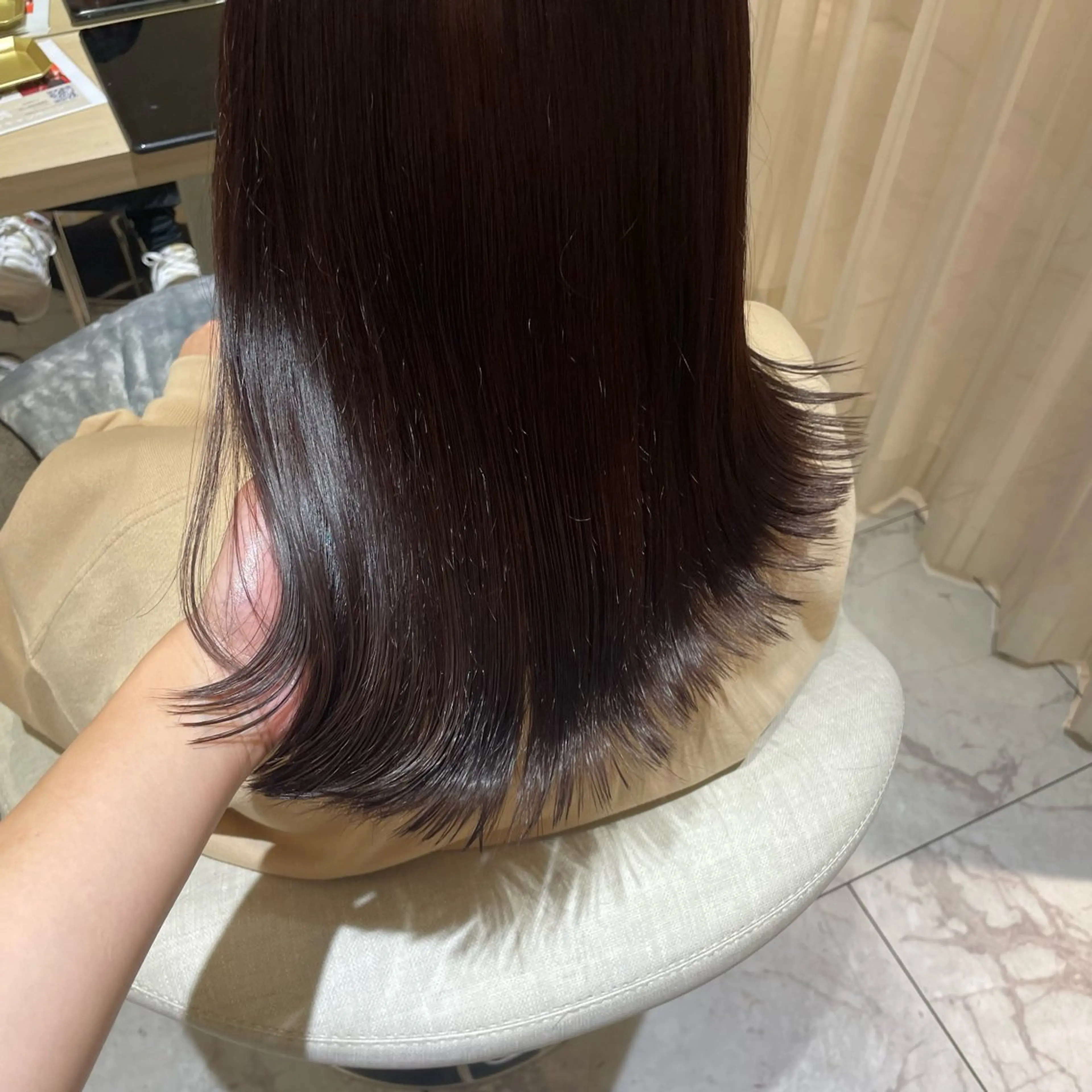 セミロング ヘアカラー トリートメント ヘッドスパ マホ/日吉/髪質改善 /レイヤー/ガーリーのヘアスタイル