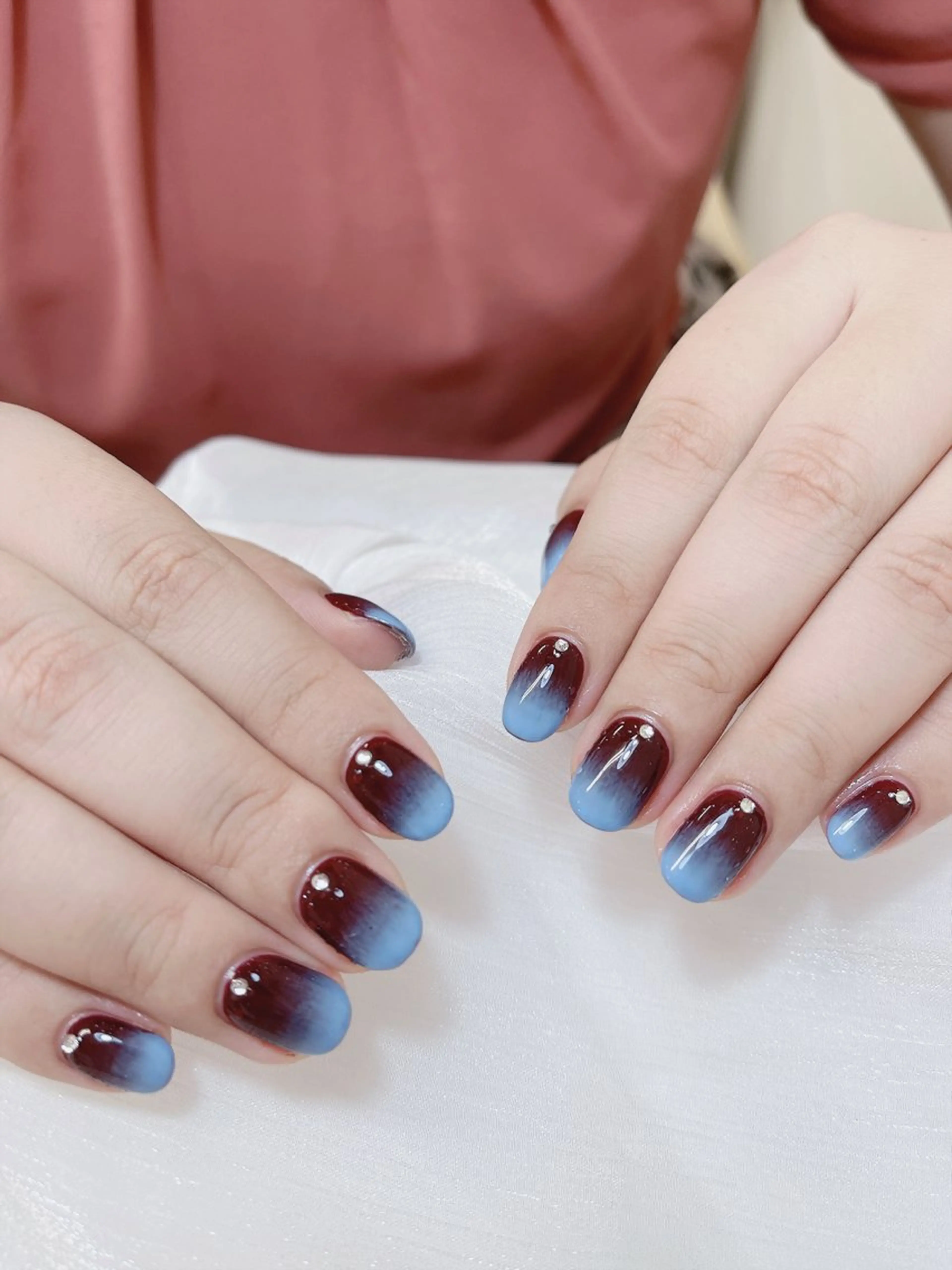 ネイル チークネイル フレンチネイル グラデーション キラキラネイル 韓国ネイル ハンドネイル DUO MI所属・DUO   MI nail salonのネイルデザイン
