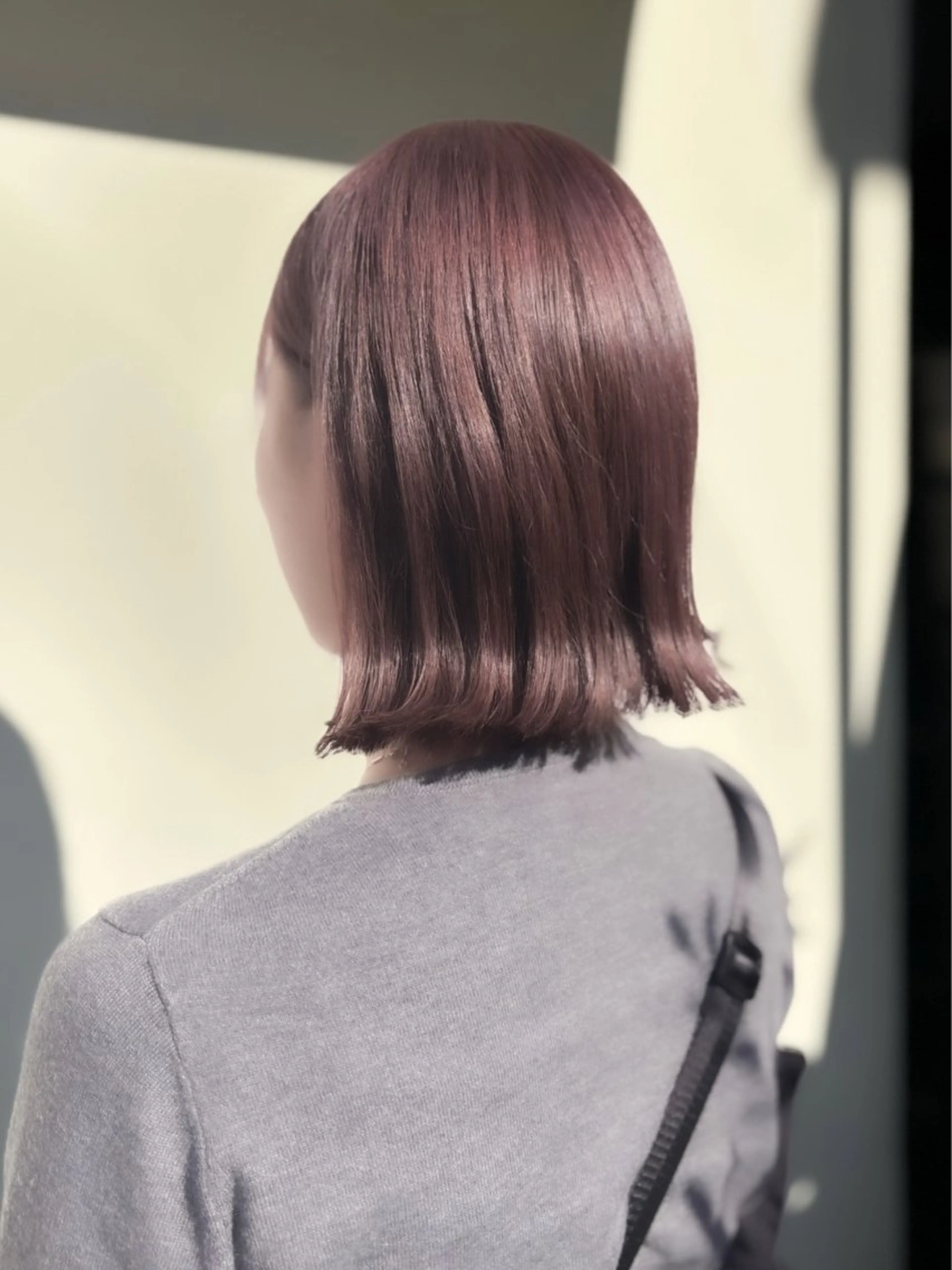 ミディアム カラー ベージュカラー ピンクカラー ピンクベージュ ヘアカラー ducha所属・DUCHA Tomida naoのヘアスタイル
