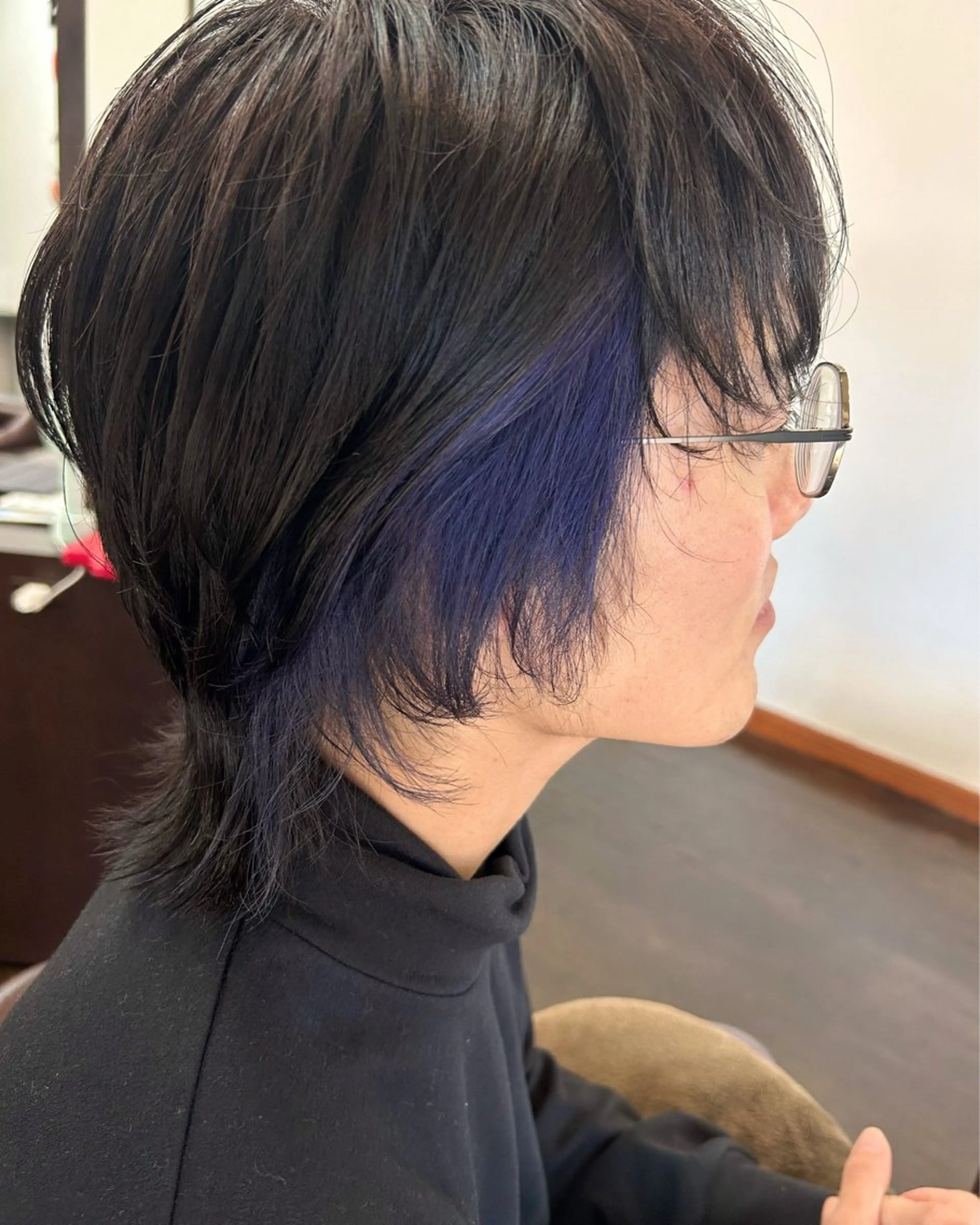 カラー ブルーカラー ブルーラベンダー インナーカラー ラベンダーカラー 坂本 瑞季のヘアスタイル