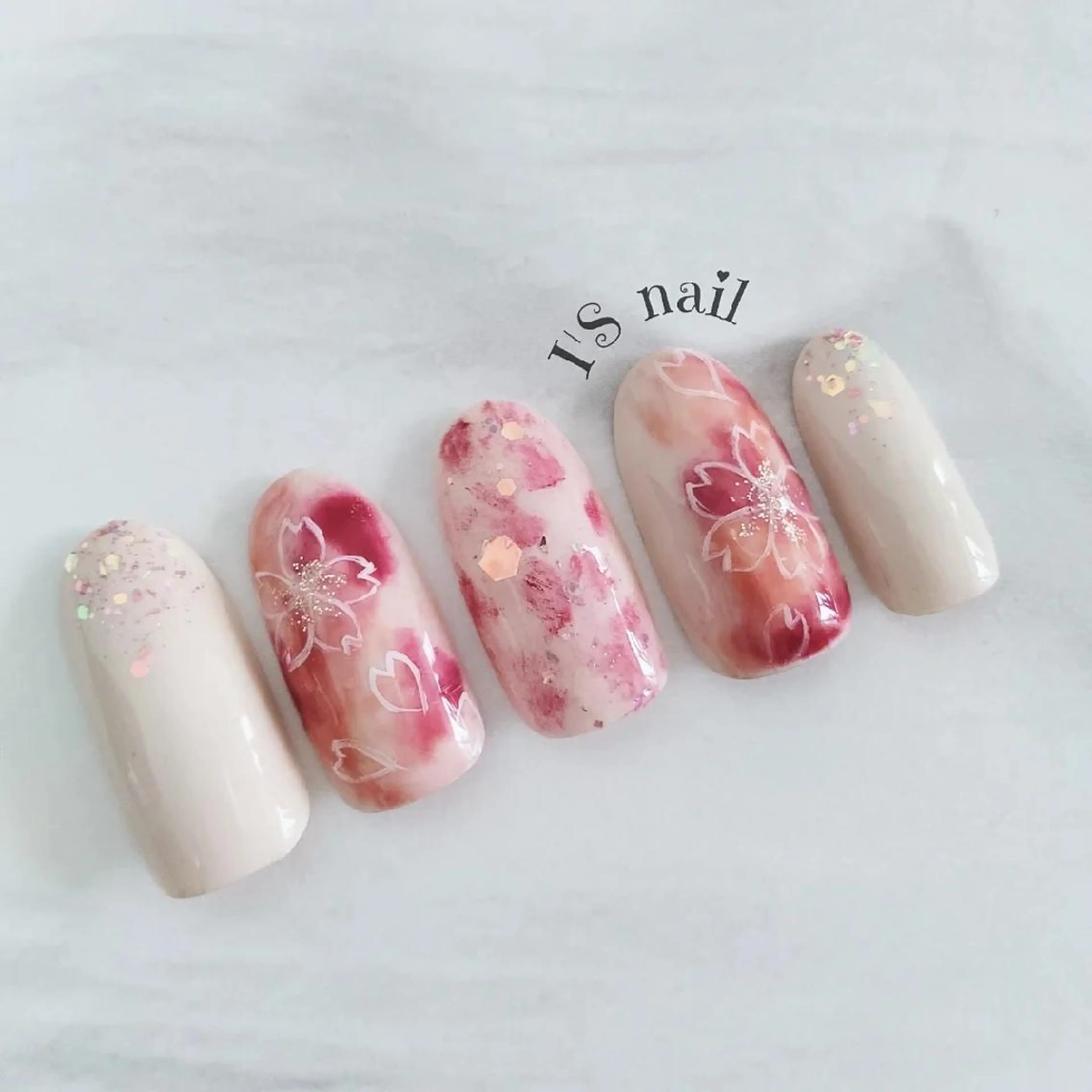 ネイル 入学式 卒業式 I'S nail 佐野のネイルデザイン