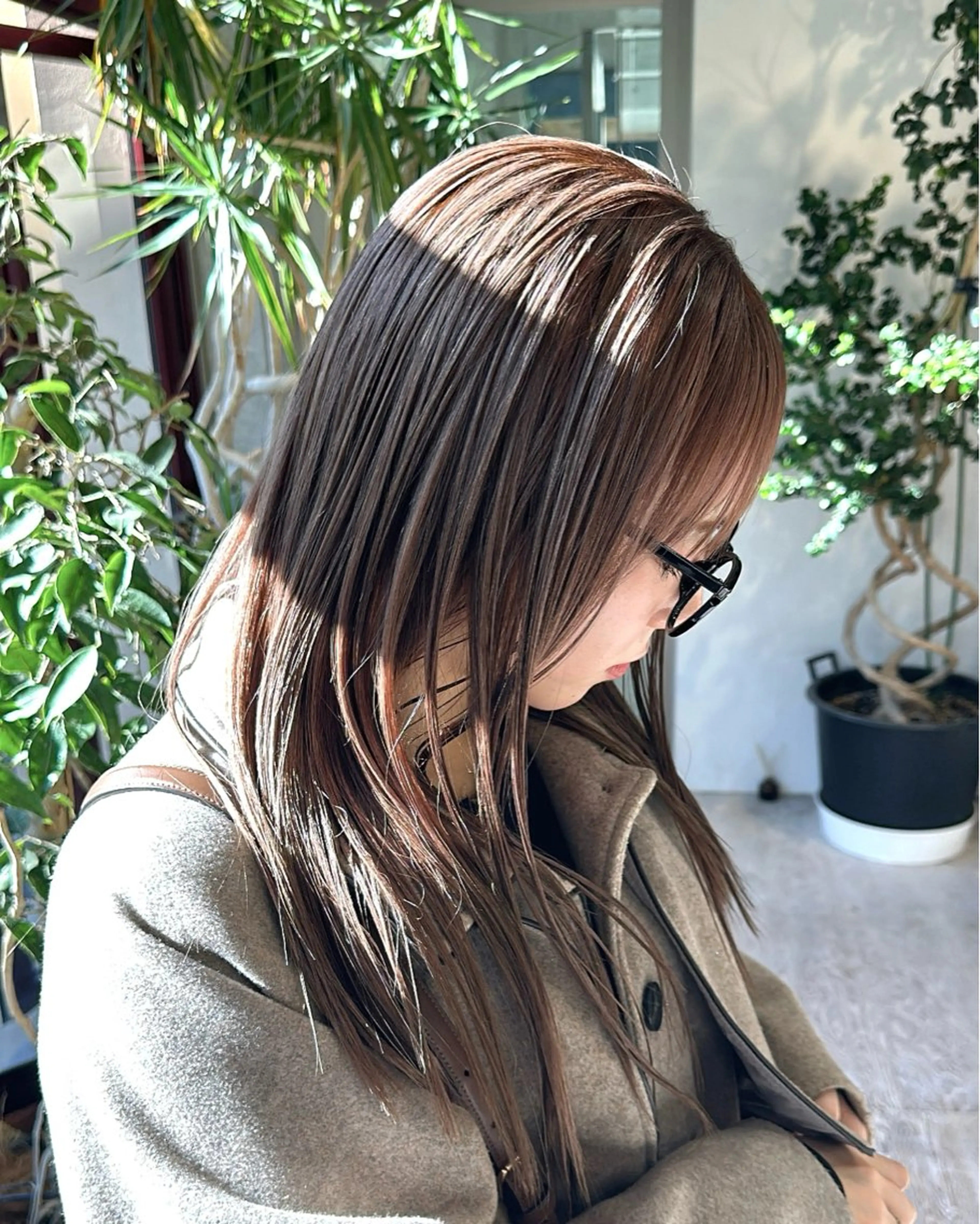 ロング カット ヘアカラー トリートメント 抜きっぱなしブロンド ササキカズマのヘアスタイル