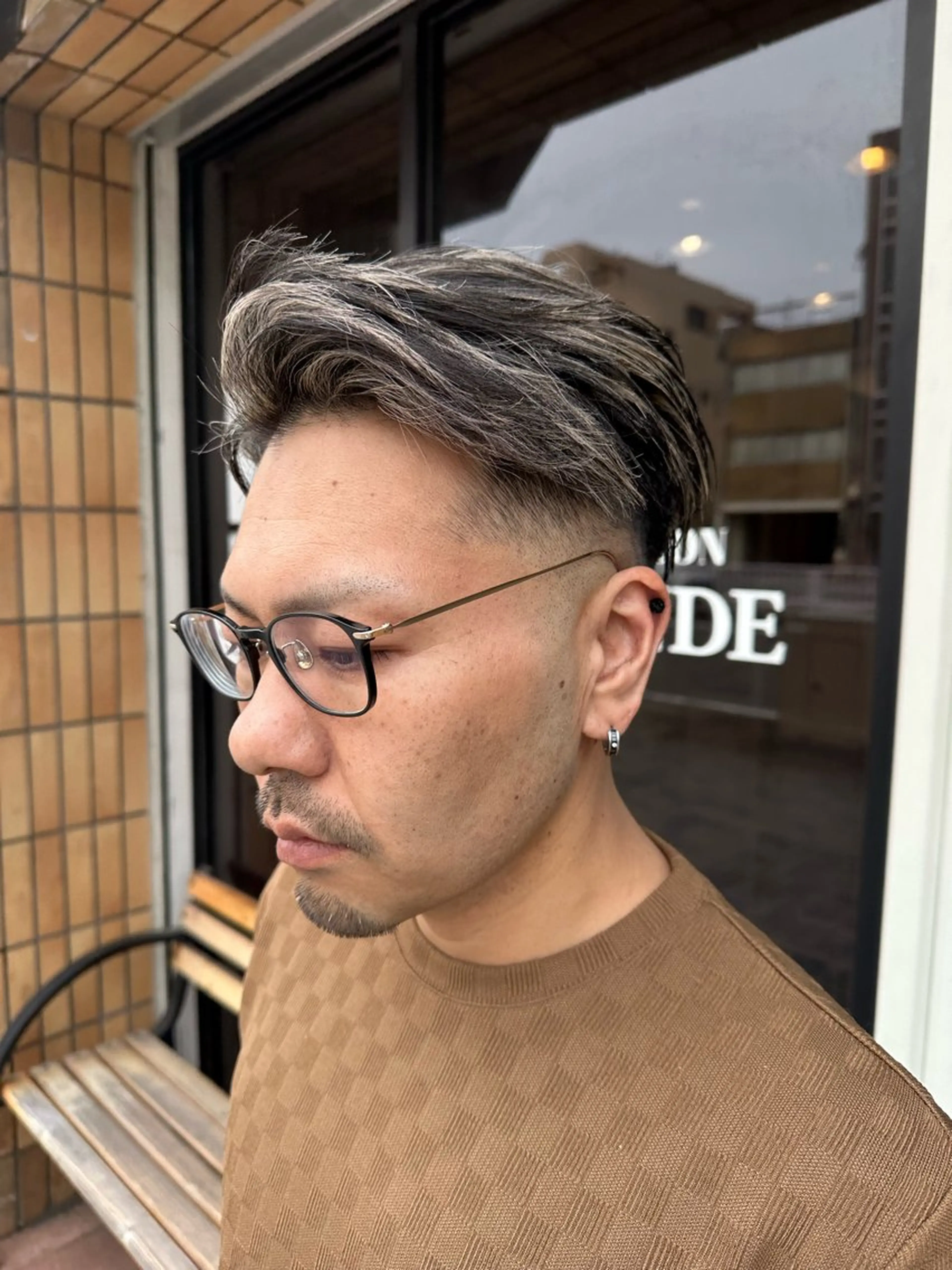カラー パーマ メンズ フェードカット メンズハイライト ハイライトカラー カット ヘアカラー ハヤシカズキ/カラー ✂/メンズパーマのヘアスタイル