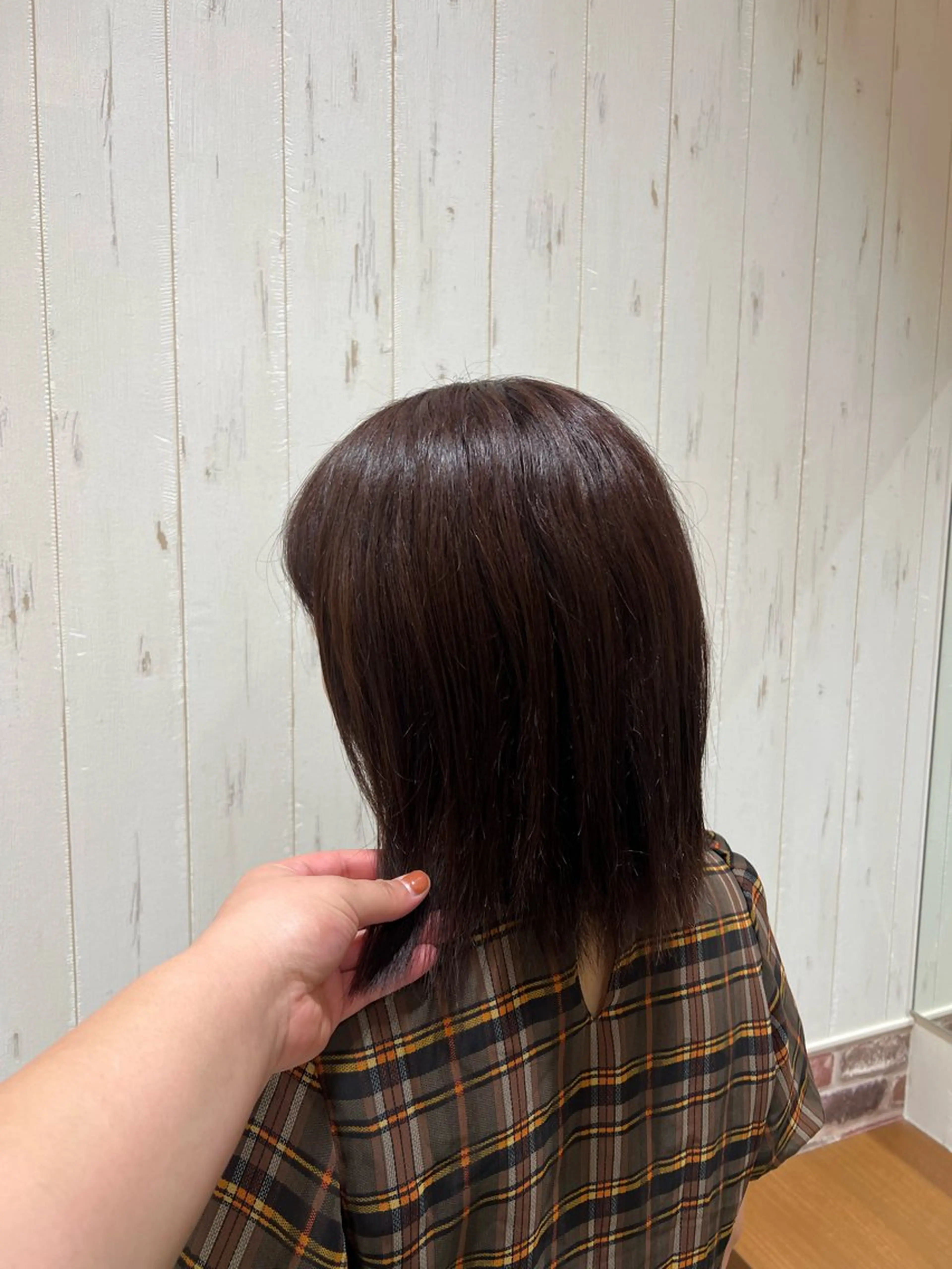 ミディアム ボブ ハイライト 髪質改善 hair salon FAN所属・FANスタイリスト Ⓜ️EIのヘアスタイル