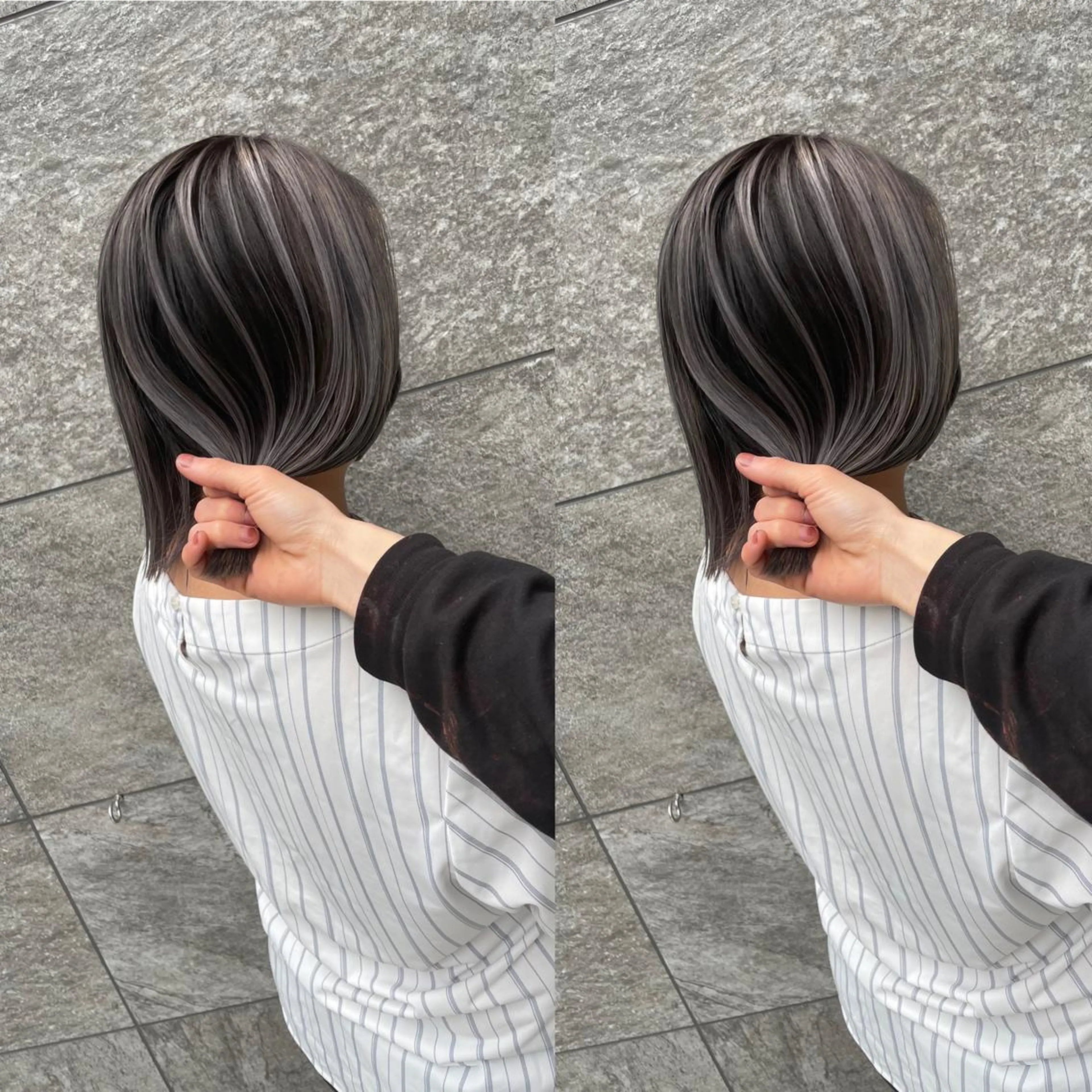 ショート カラー ヒカ/外国人風 デザインカラーのヘアスタイル