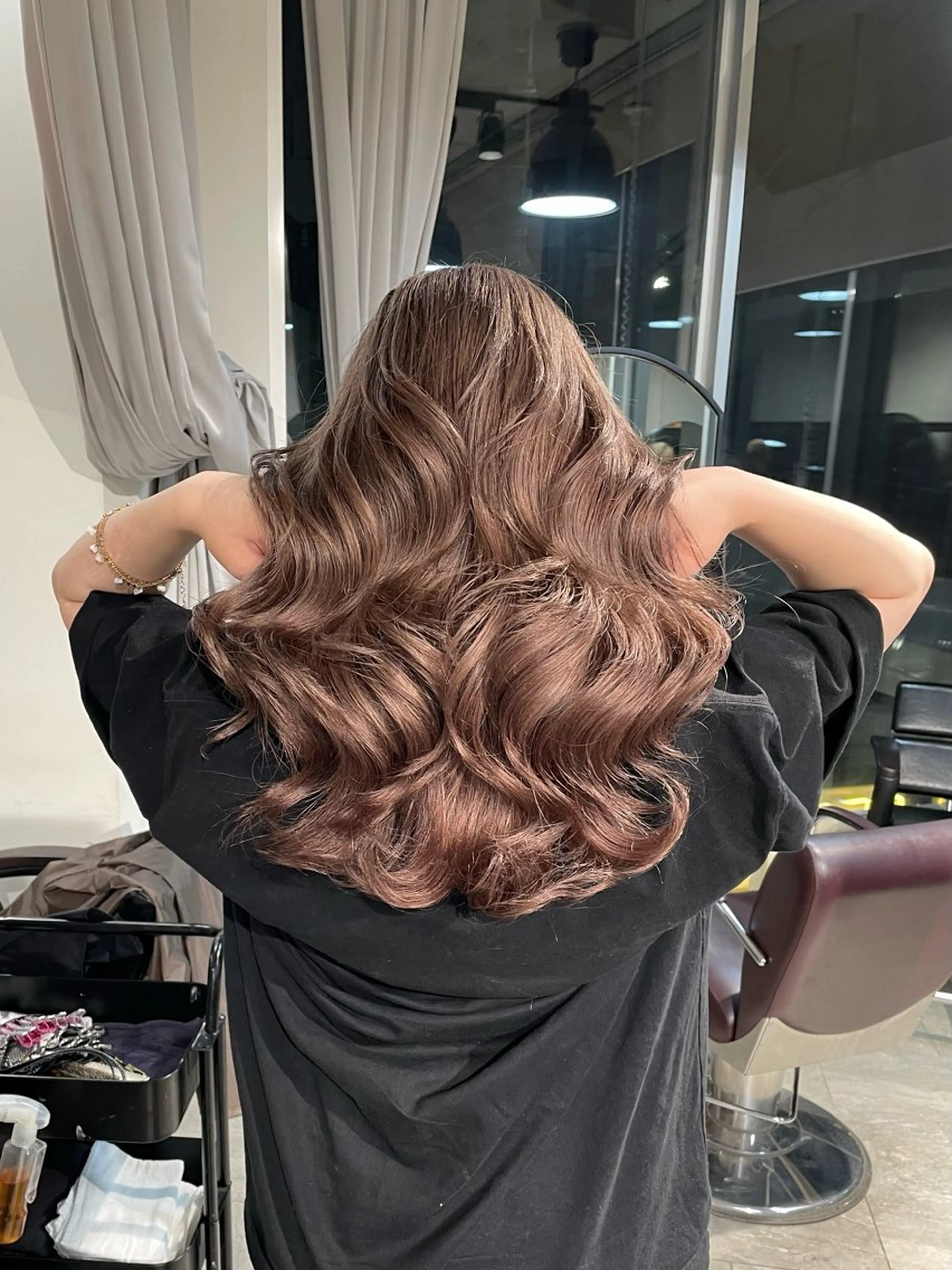 ロング カラー ヘアカラー 🩵ྀིハイトーン みほ🎀🫐のヘアスタイル
