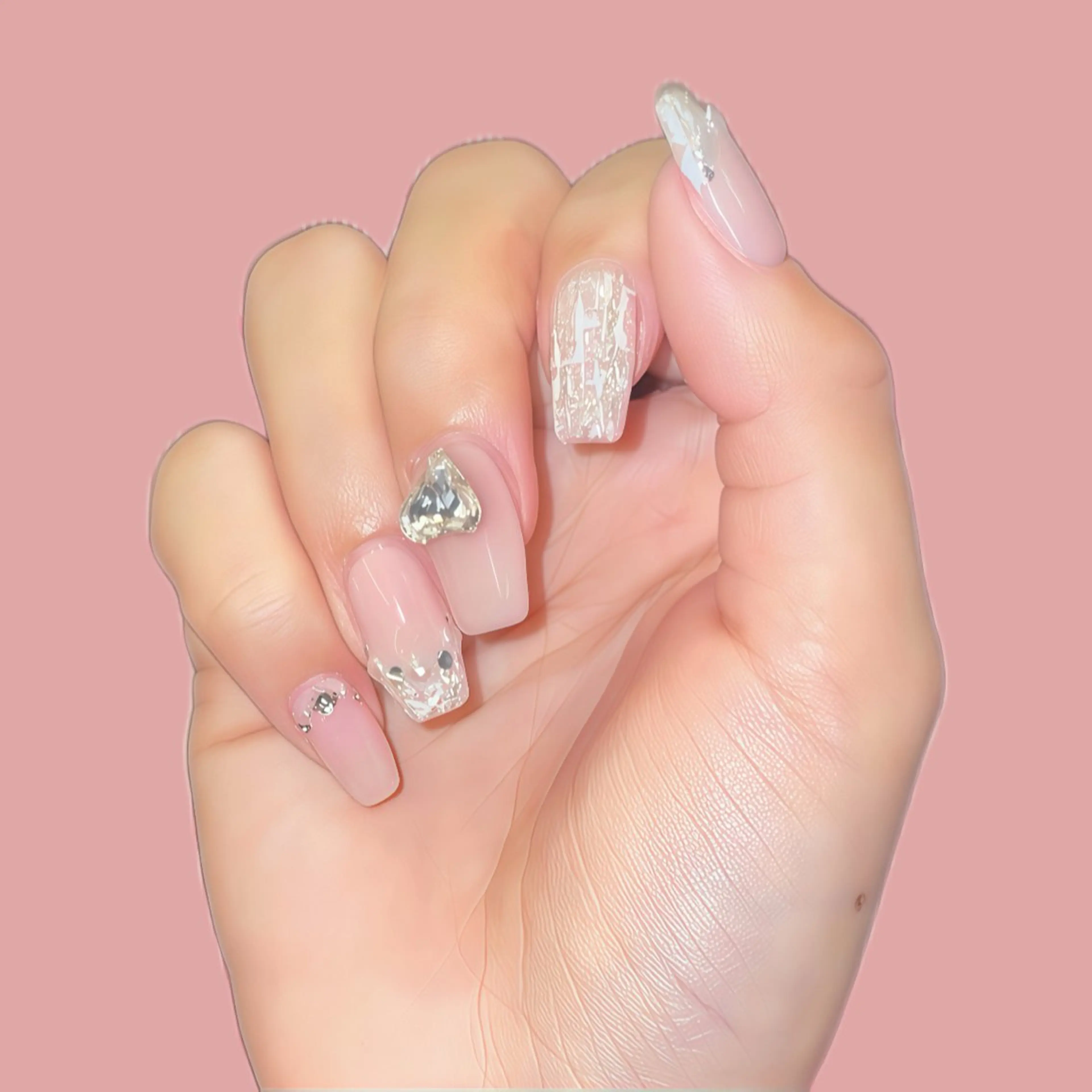 ネイル ハート 韓国ネイル ワンホンネイル GO TODAY シェアサロン Aimee店所属・nail salon /wakanaのネイルデザイン