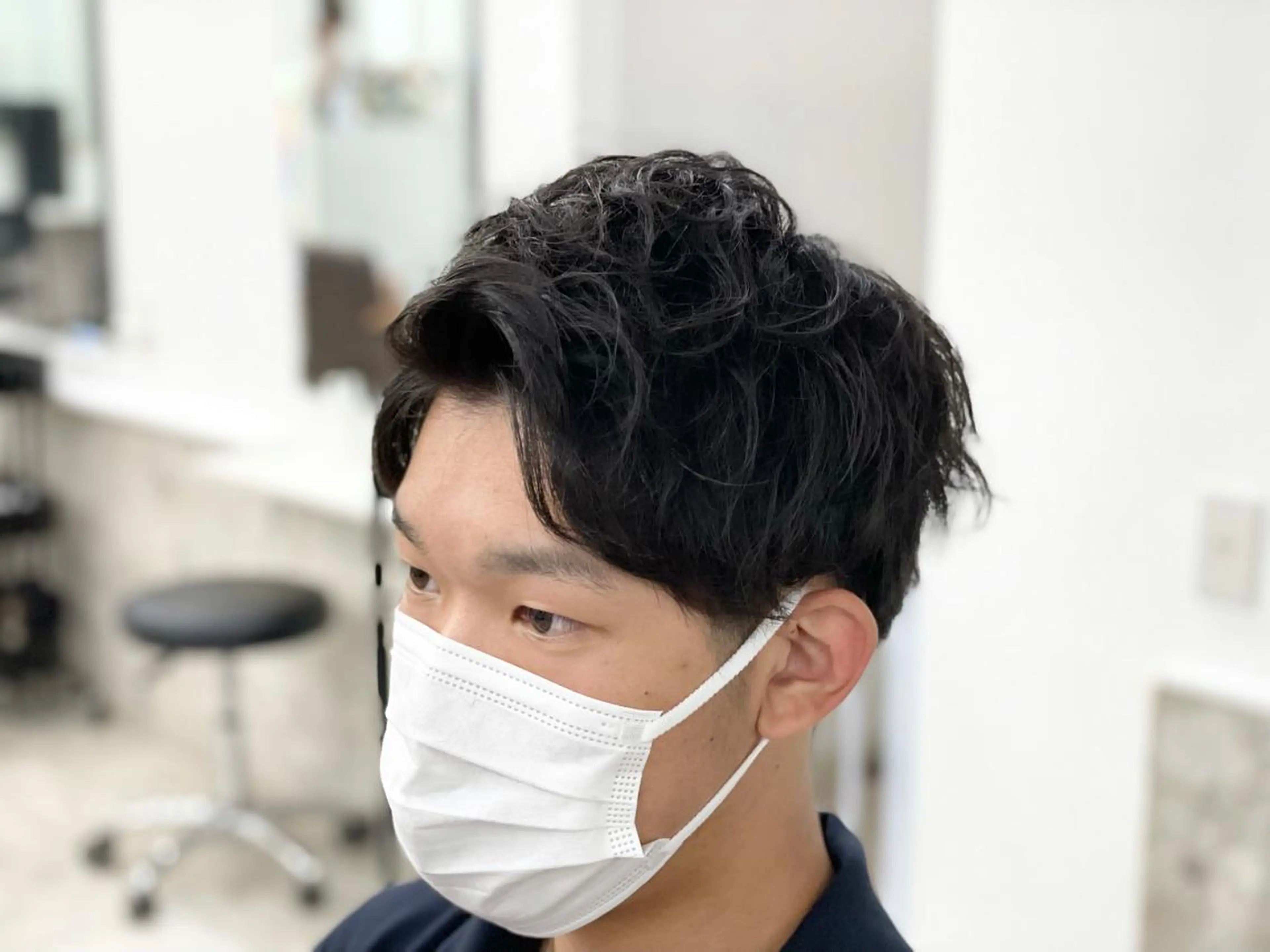 ショート パーマ メンズ ハイライト&曲がる 縮毛矯正特化 玉置のヘアスタイル