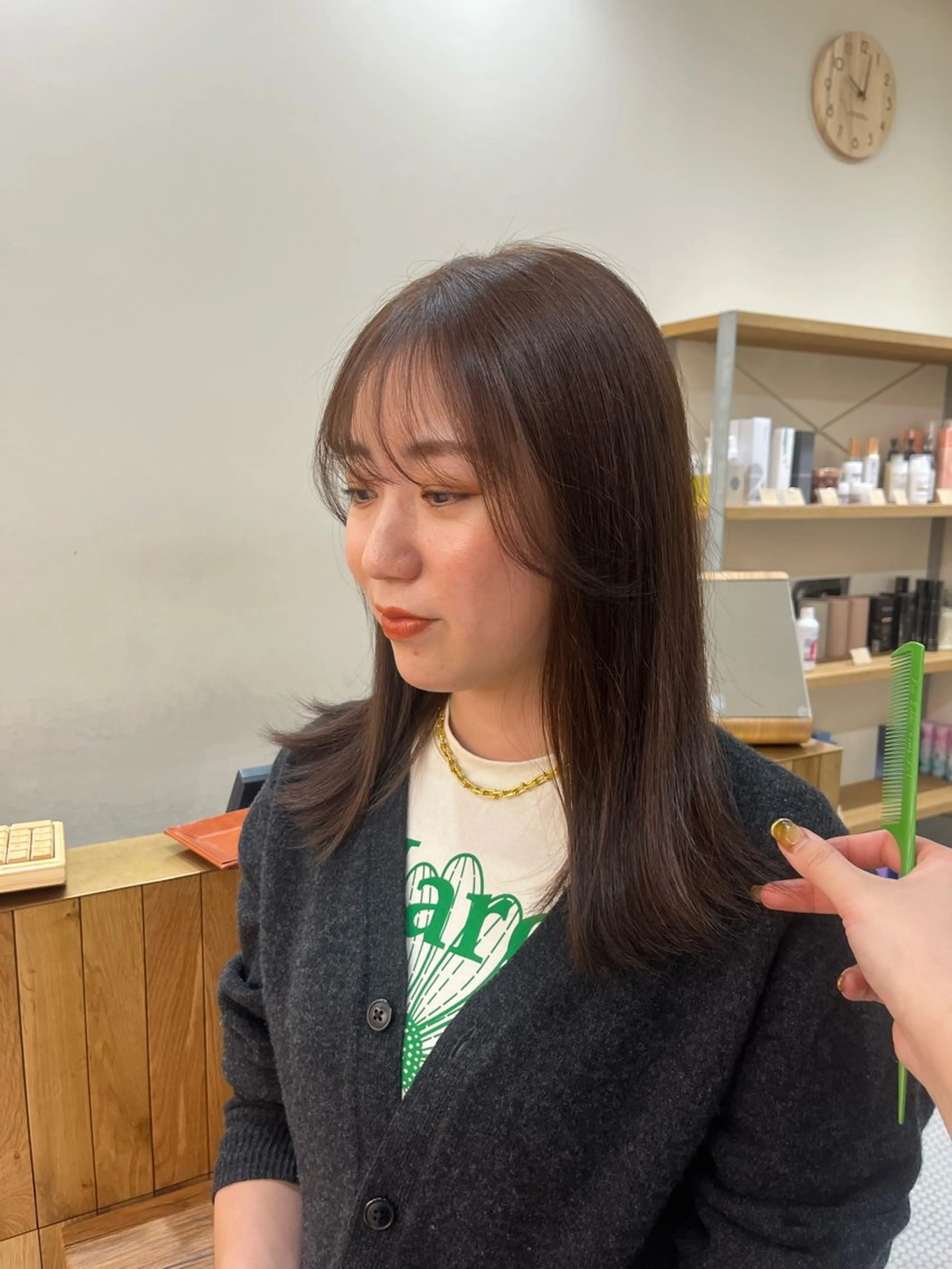 セミロング カラー ヘアカラー トリートメント ヘアセット コテ巻き風パーマ🌀 カラー/Asukaのヘアスタイル
