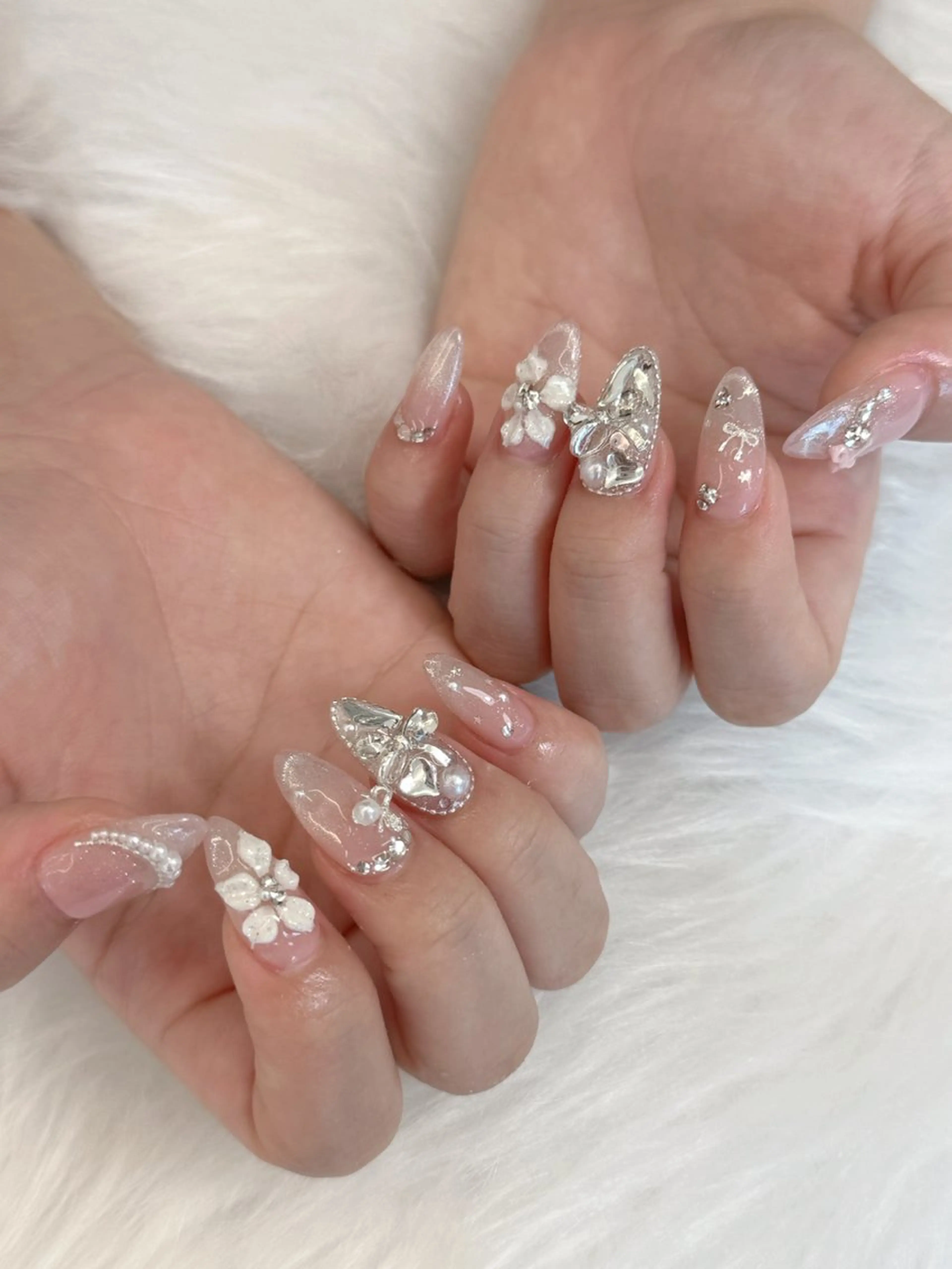 ネイル チークネイル 長さ出し フットネイル 韓国ネイル マグネットネイル Luxe Nailのネイルデザイン