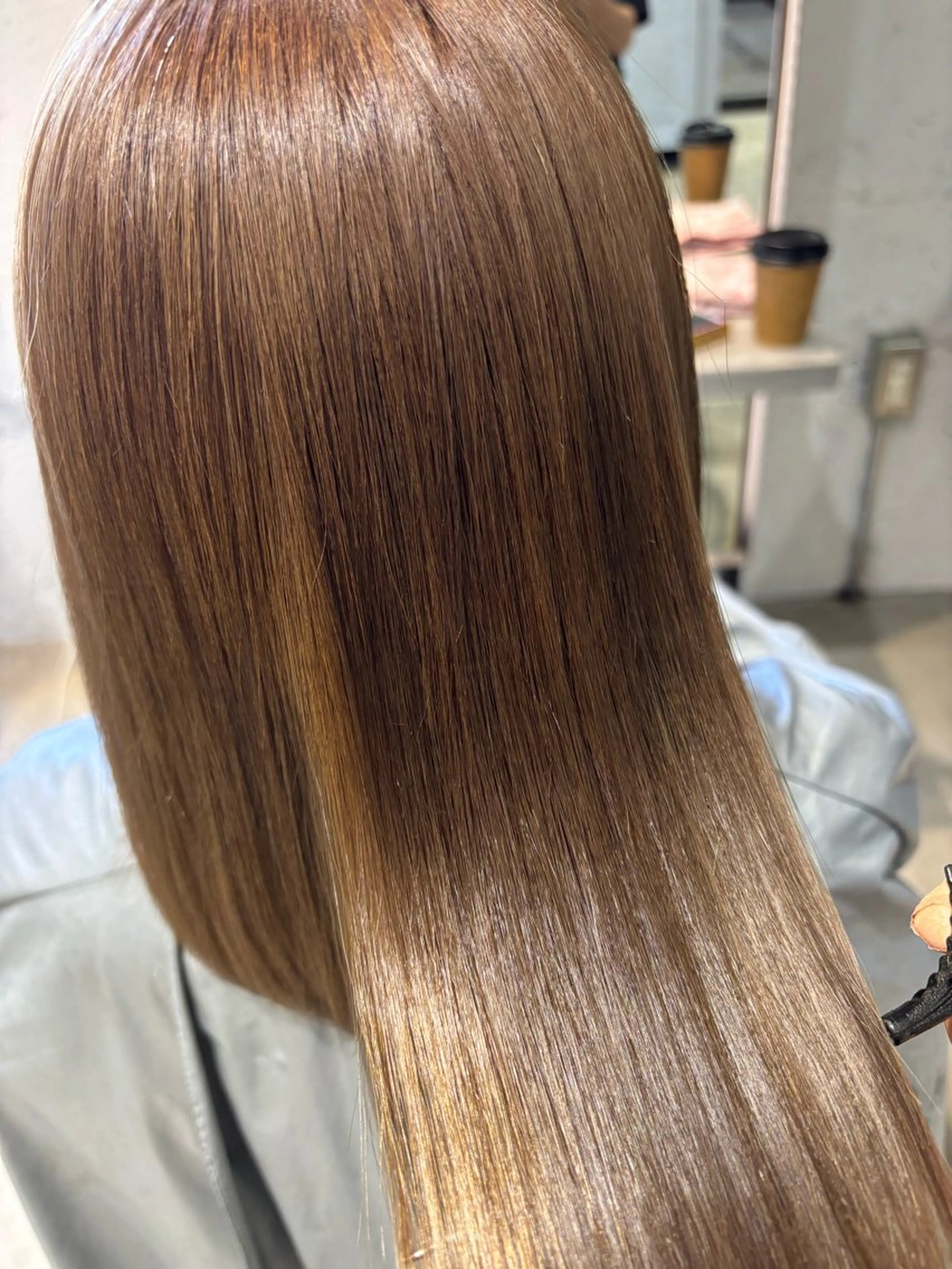 ✨カット＋酸性ストレート＋カラー＋髪質改善TR🌿内部補修で潤う贅沢フルコース⭐の写真